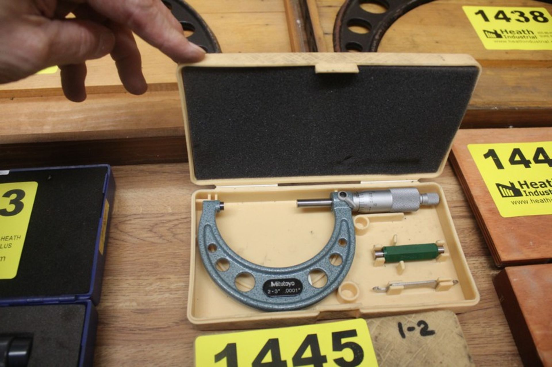 MITUTOYO NO. 103-217 MICROMETER, 2"-3", 0.0001, WITH STANDARD, IN CASE