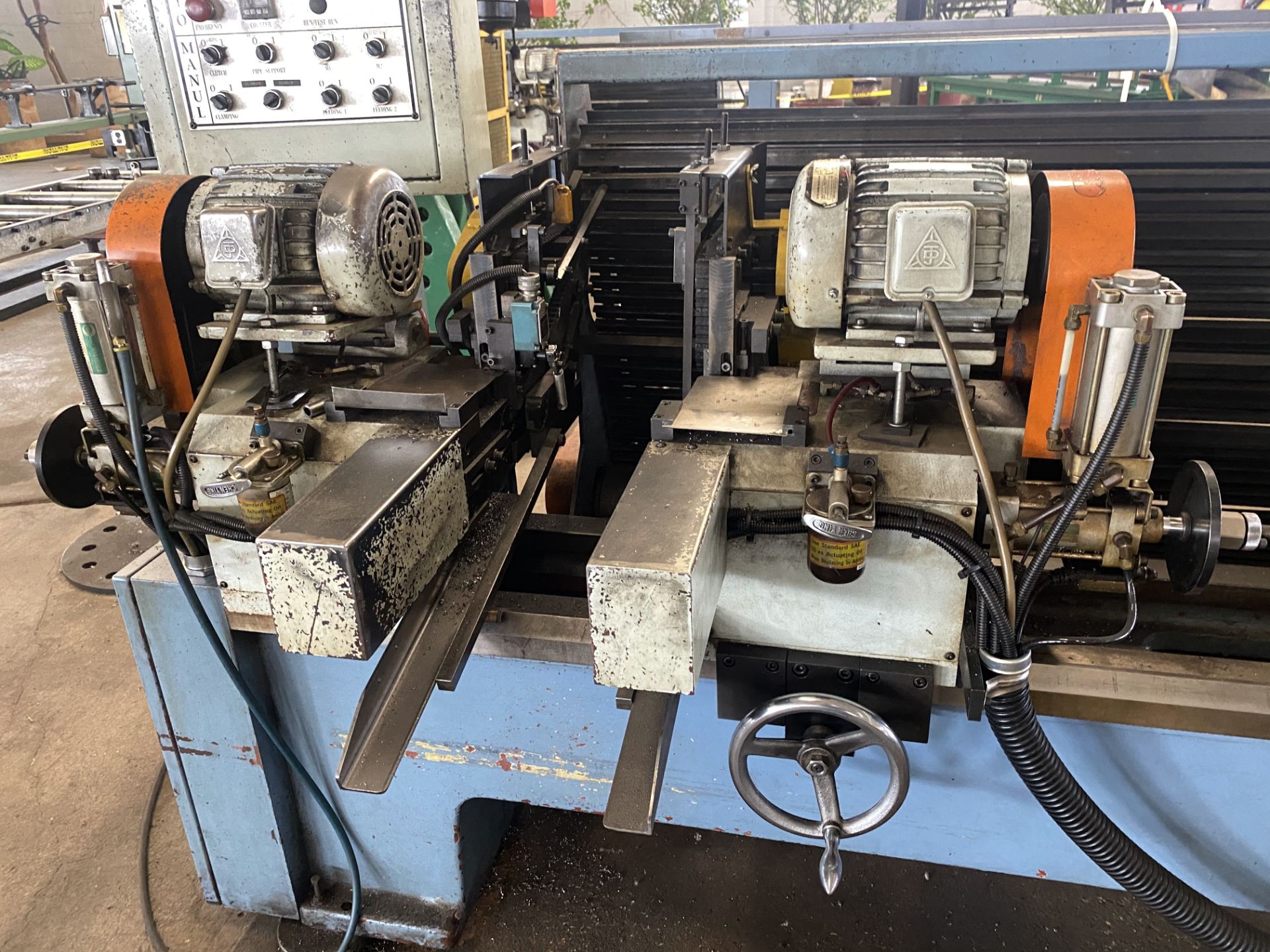 SOCO 78” MODEL DEF-FA/52+ BTM DOUBLE END TUBE CHAMFERING MACHINE, S/N 0800 (NEW 1999) WITH SLIDING - Image 2 of 5