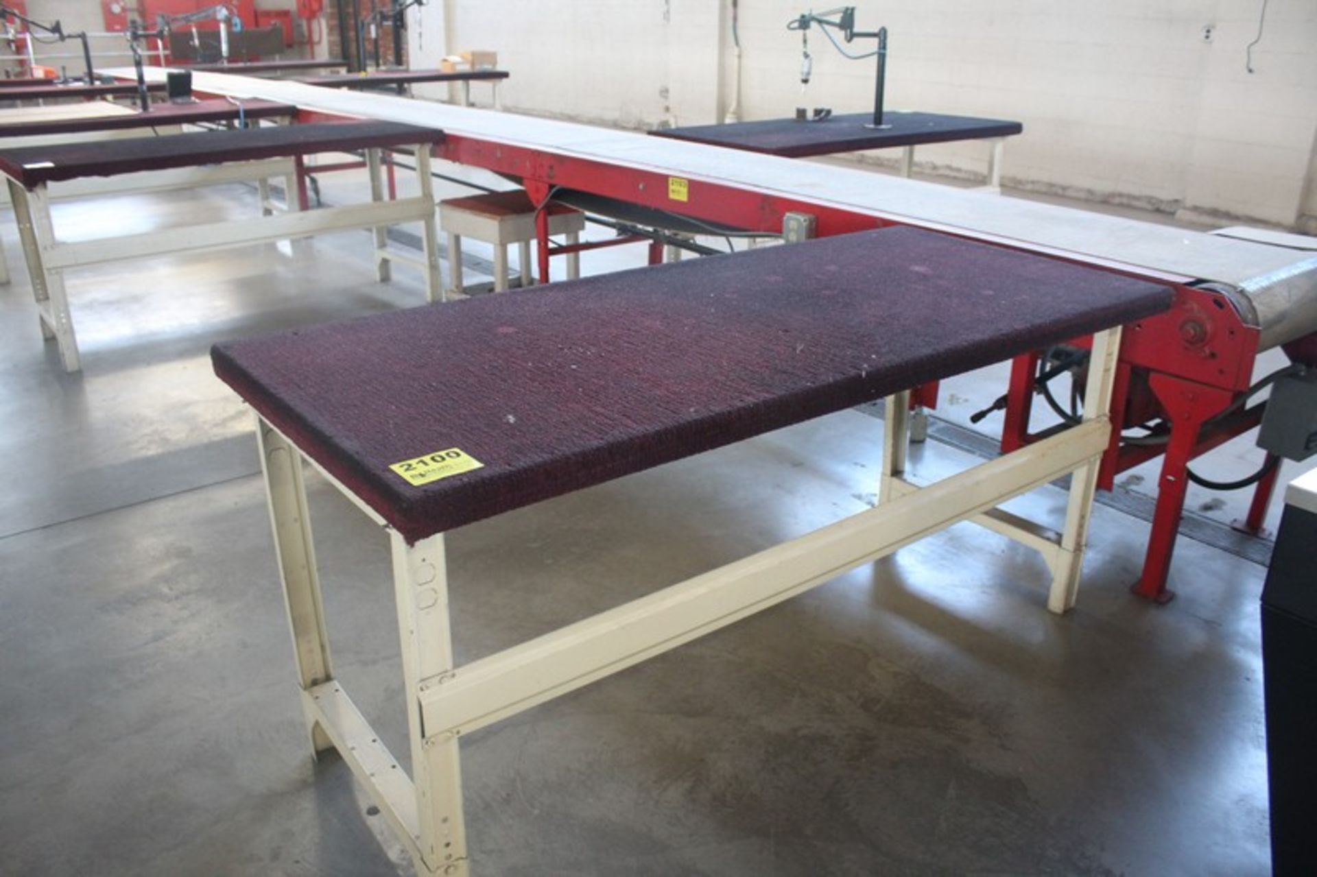 STEEL FRAME WORKBENCH, 74" X 32'" X 35"