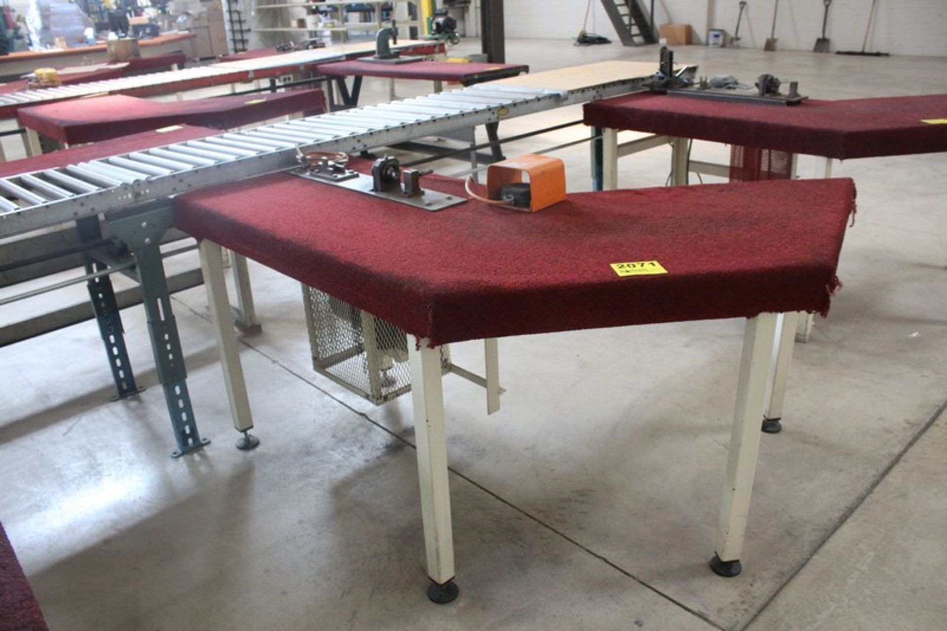 ANGLED STEEL ASSEMBLY TABLE