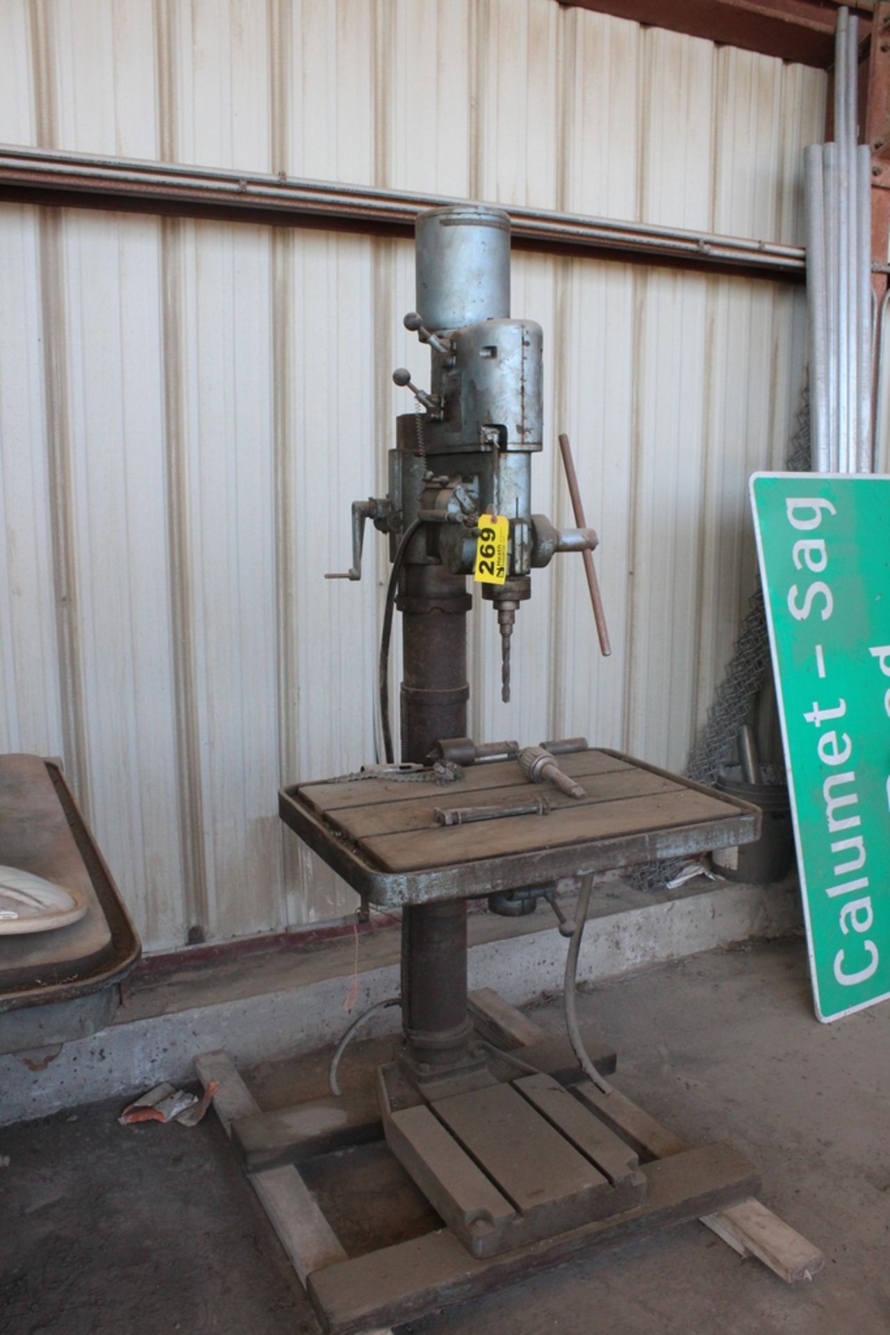 AB ARBOGA MASKINER TYPE 830 DRILL PRESS, RPM 80-890, 12" THROAT, 32" X 24" TABLE, NO. 87259