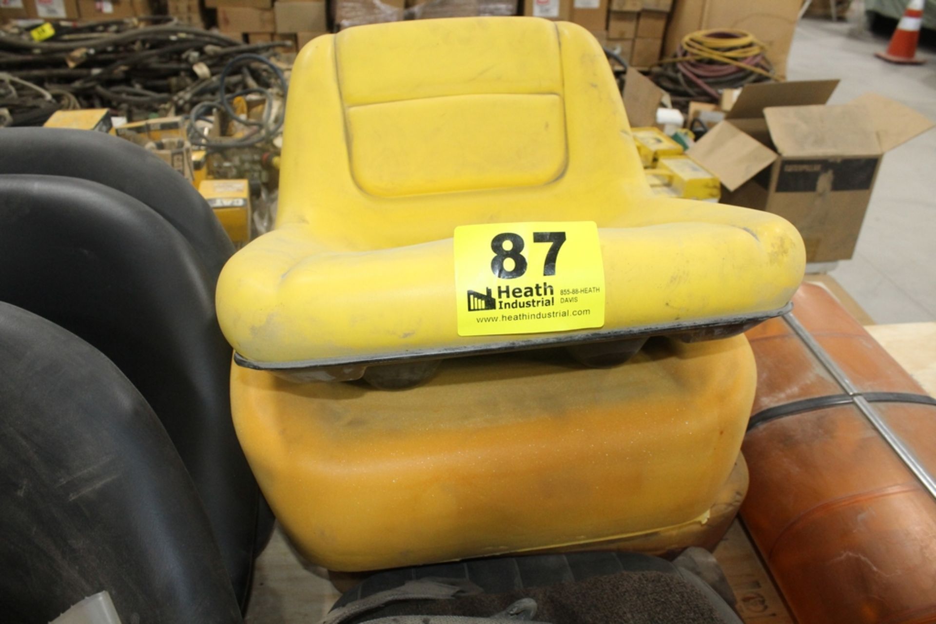 (3) JOHN DEERE SEAT AND FOAM SEAT CUSHIONS