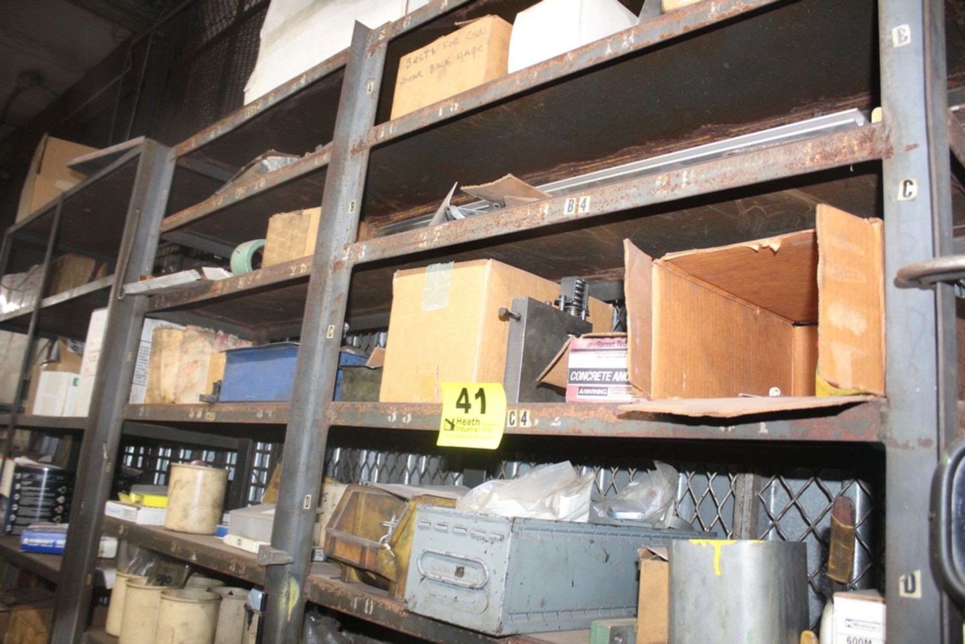 (2) STEEL SHELVING UNITS WITH CONTENTS (ASSORTED HARDWARE) - Image 2 of 5