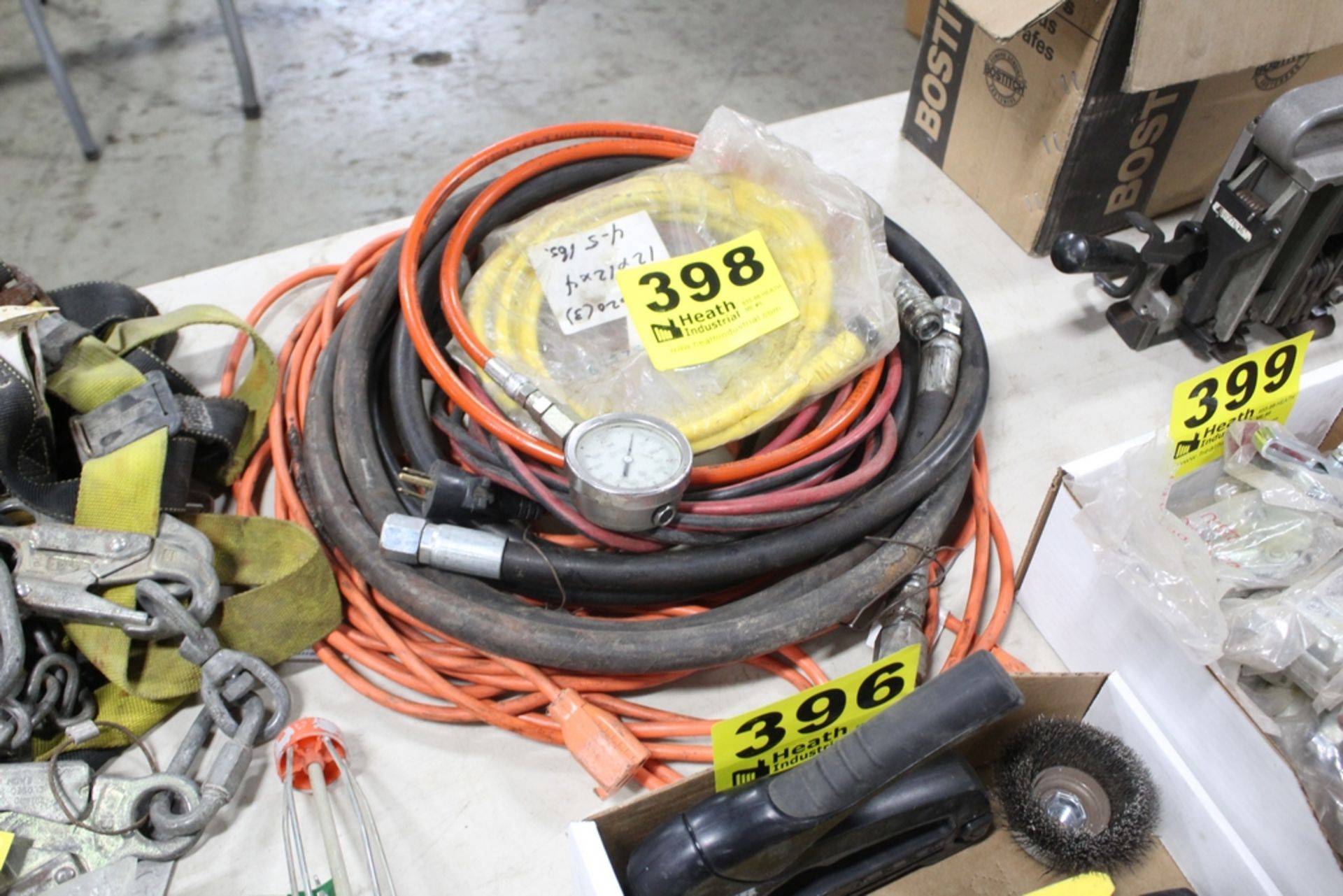 ASSORTED ELECTRIC CORDS & HOSE
