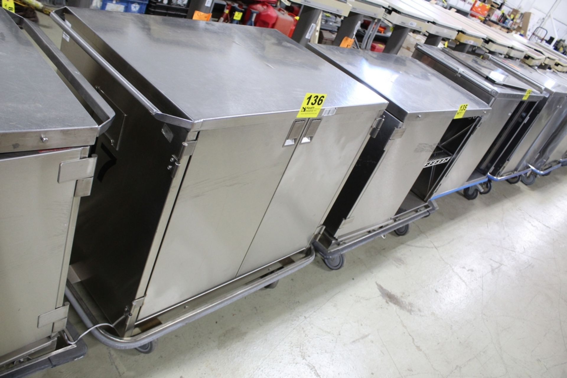 PORTABLE STAINLESS STEEL STORAGE CART 36" X 24" X 37"