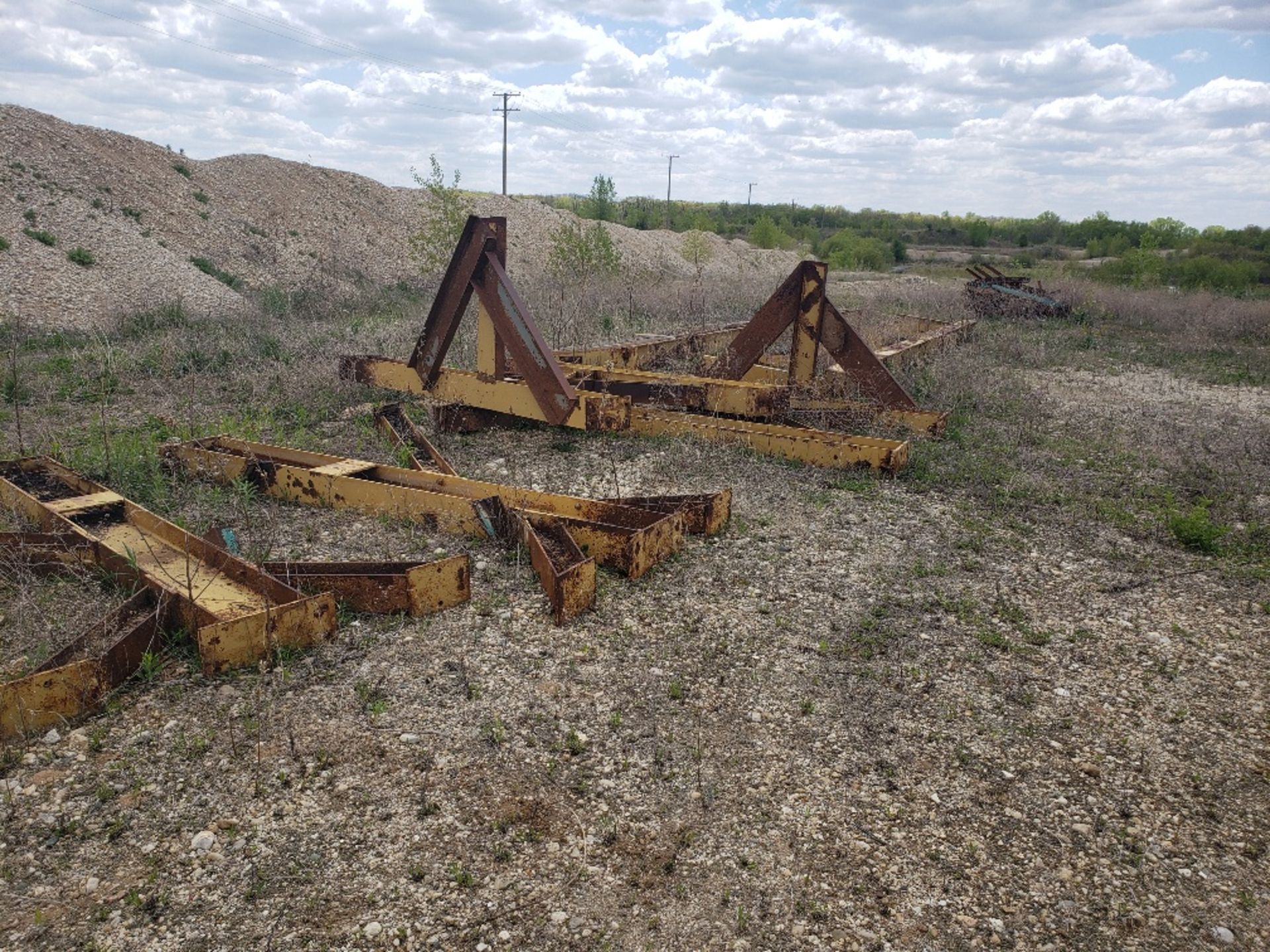 STEEL I-BEAM STRUCTURE, DISASSEMBLED