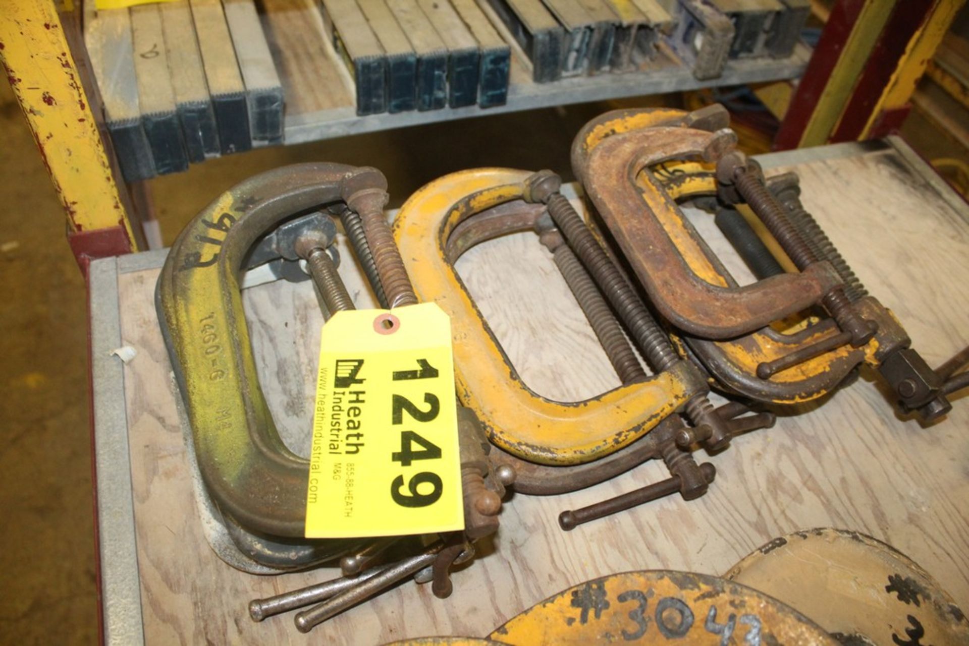(9) ASSORTED C-CLAMPS