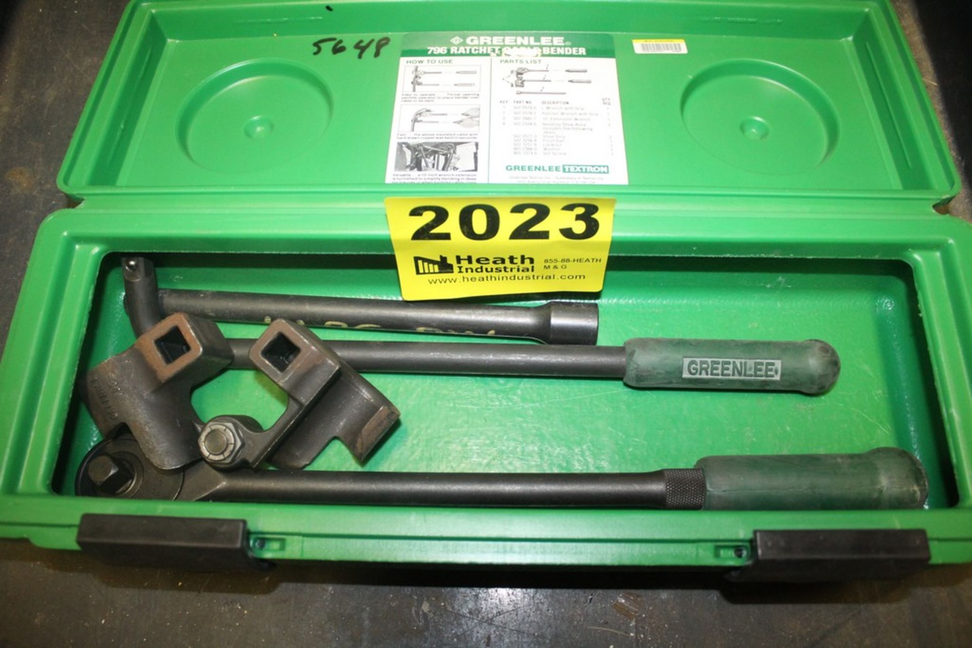 GREENLEE 796 RATCHET CABLE BENDER WITH CASE