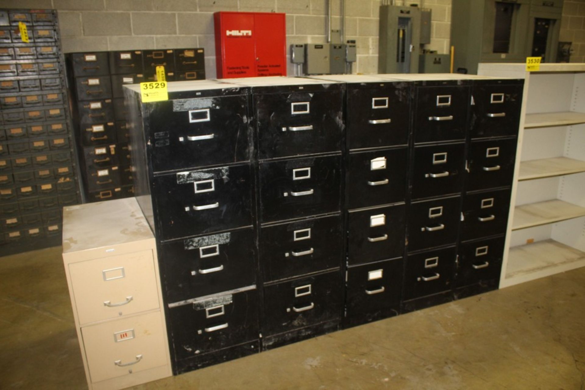 (6) HON FOUR DRAWER STEEL FILE CABINETS