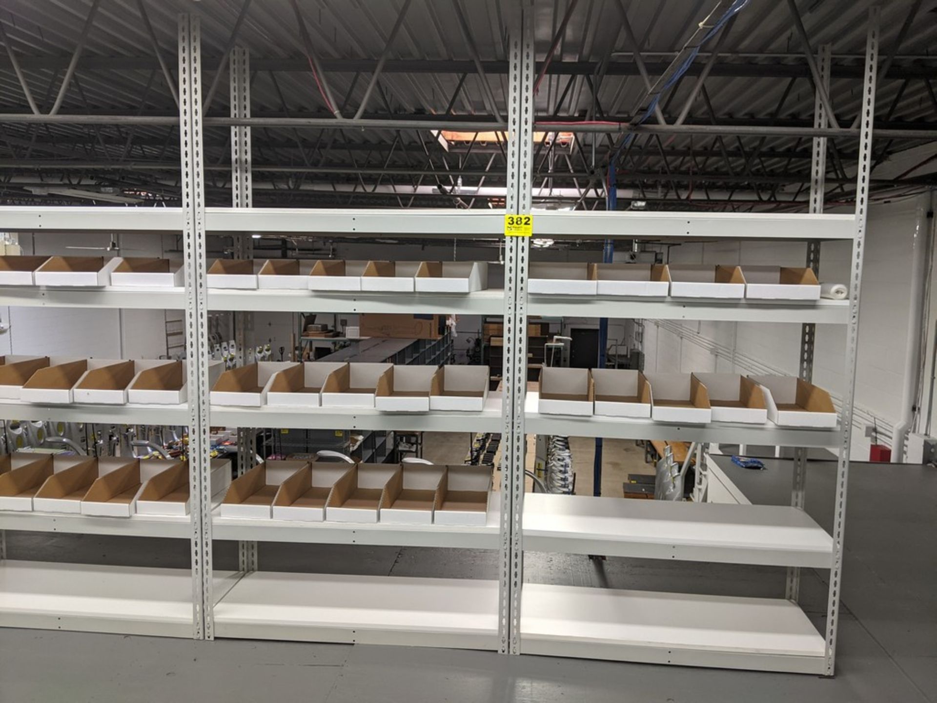 (2) SECTIONS 48" X 18" X 96" ADJUSTABLE STEEL SHELVING