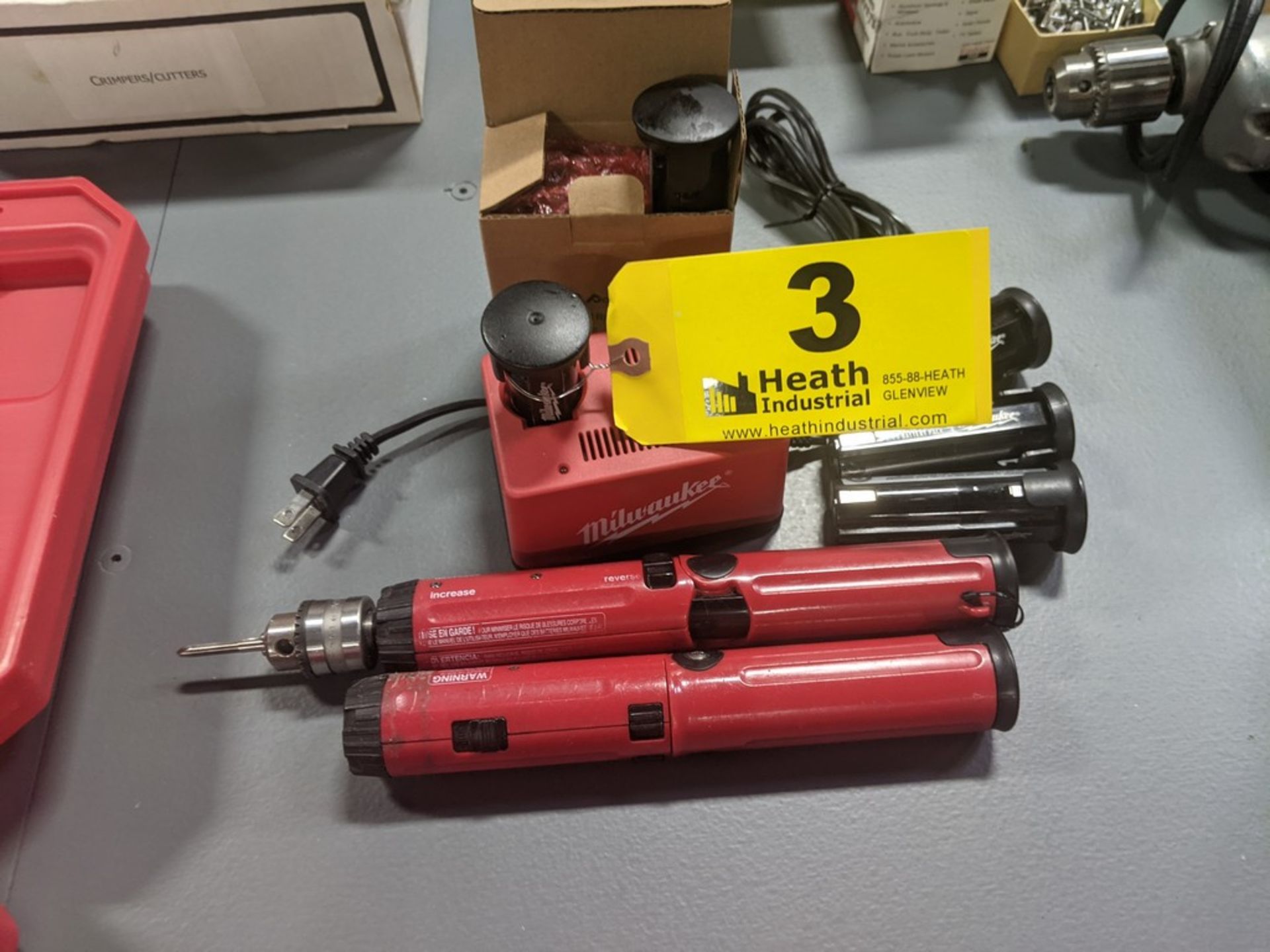 MILWAUKEE SCREWDIRVERS WITH CHARGER & BATTERIES