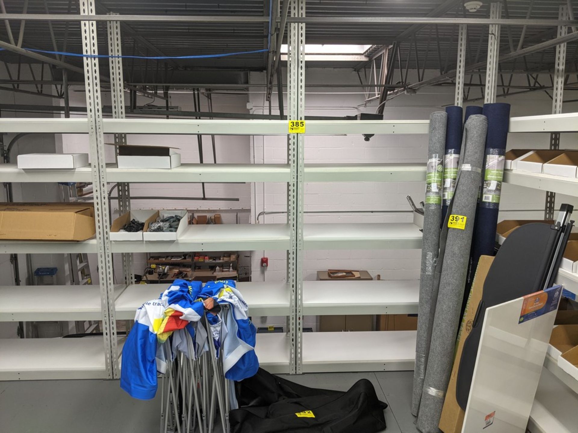 (2) SECTIONS 48" X 18" X 96" ADJUSTABLE STEEL SHELVING