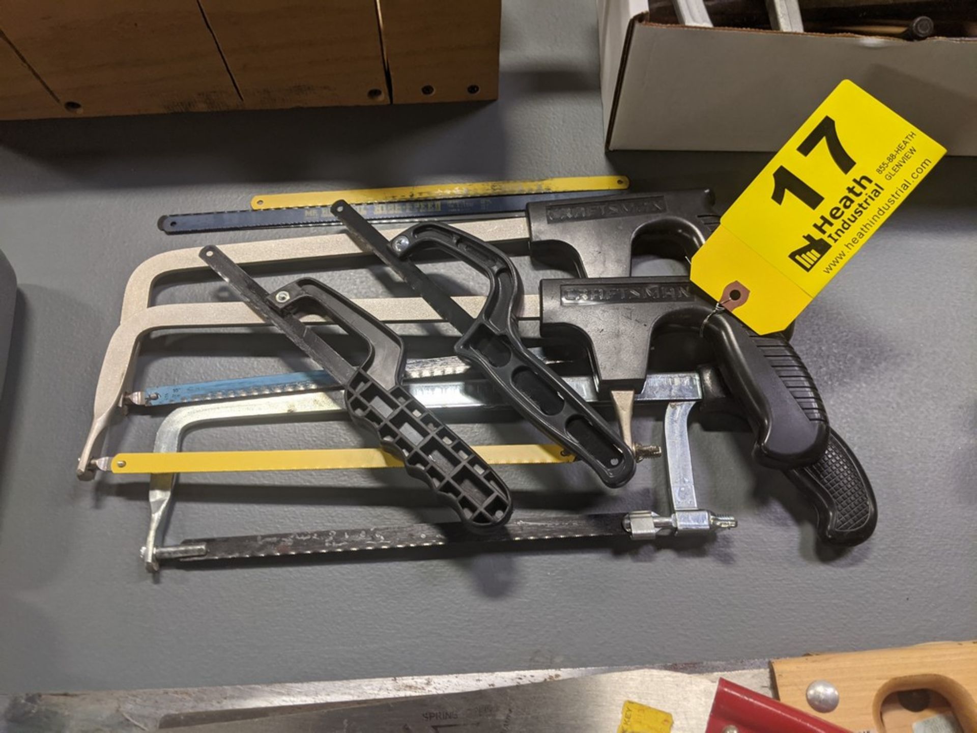 (5) ASSORTED HACK SAWS WITH BLADES