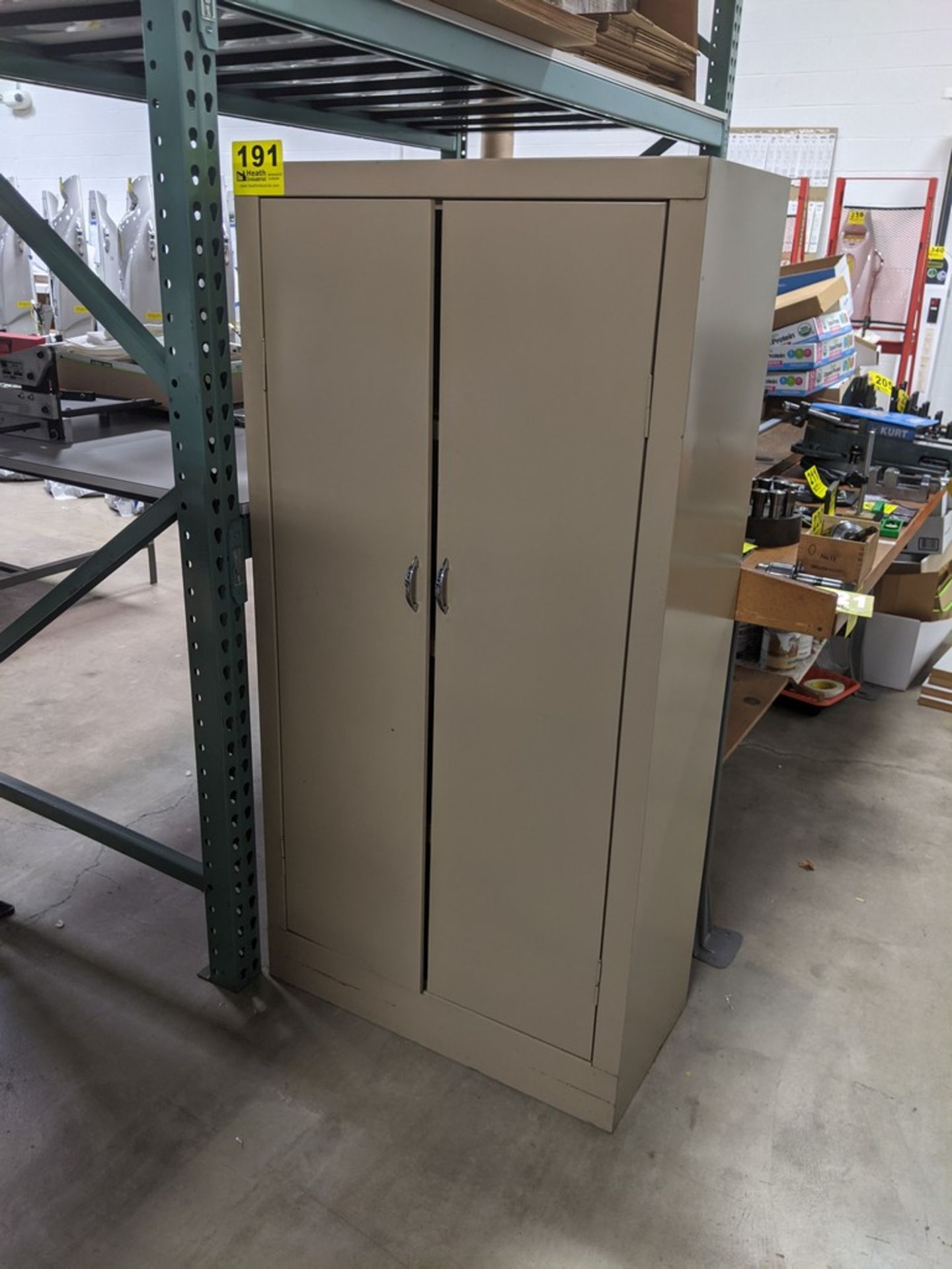 TWO DOOR STEEL STORAGE CABINET 30" X 15" X 60" H