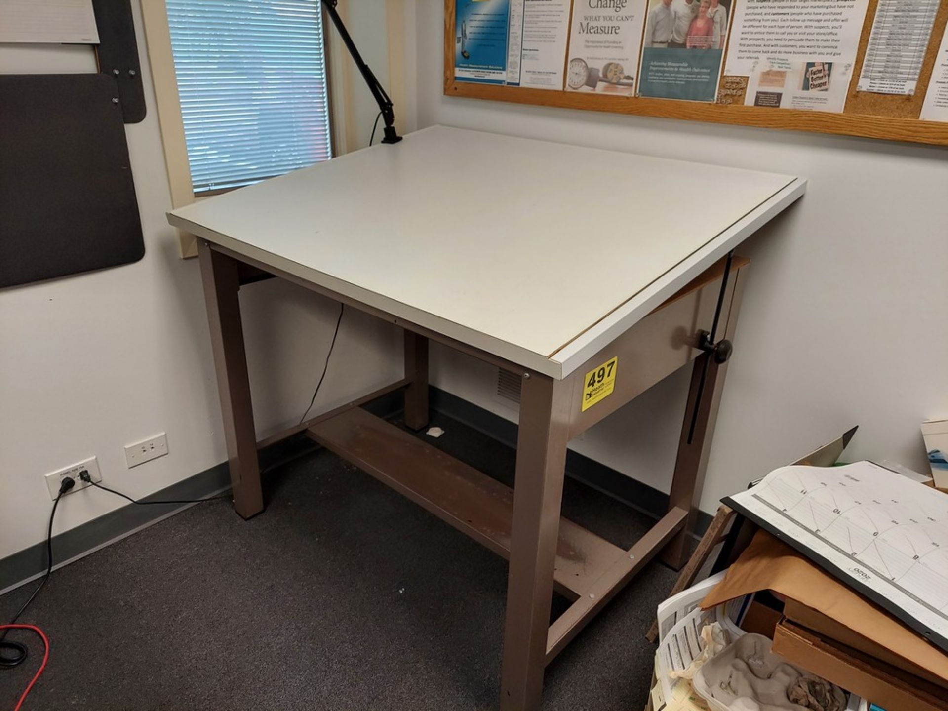 DRAFTING TABLE WITH LIGHT - 48" X 38" X 36"