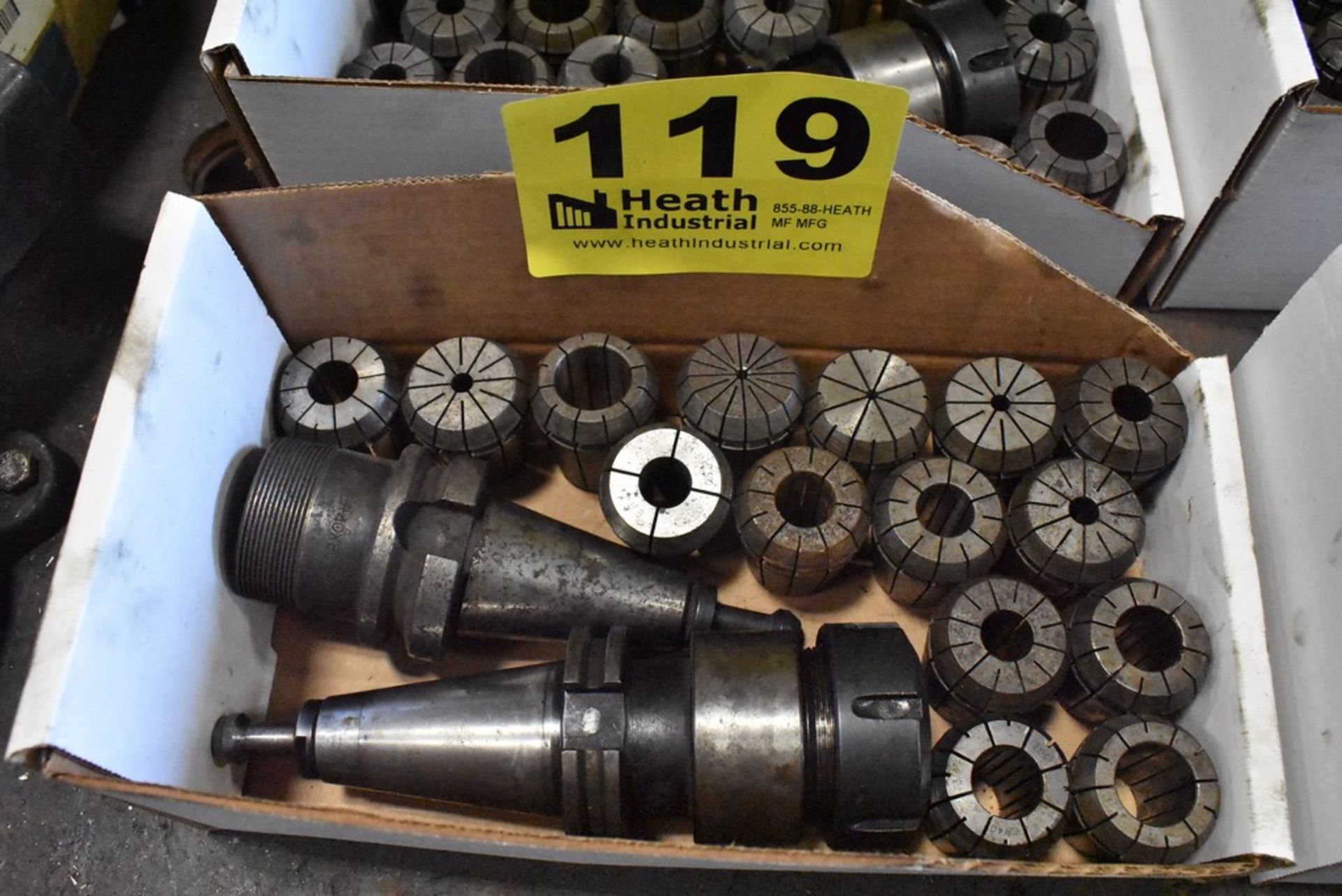 (2) CAT 40 TOOL HOLDERS WITH SPRING COLLETS