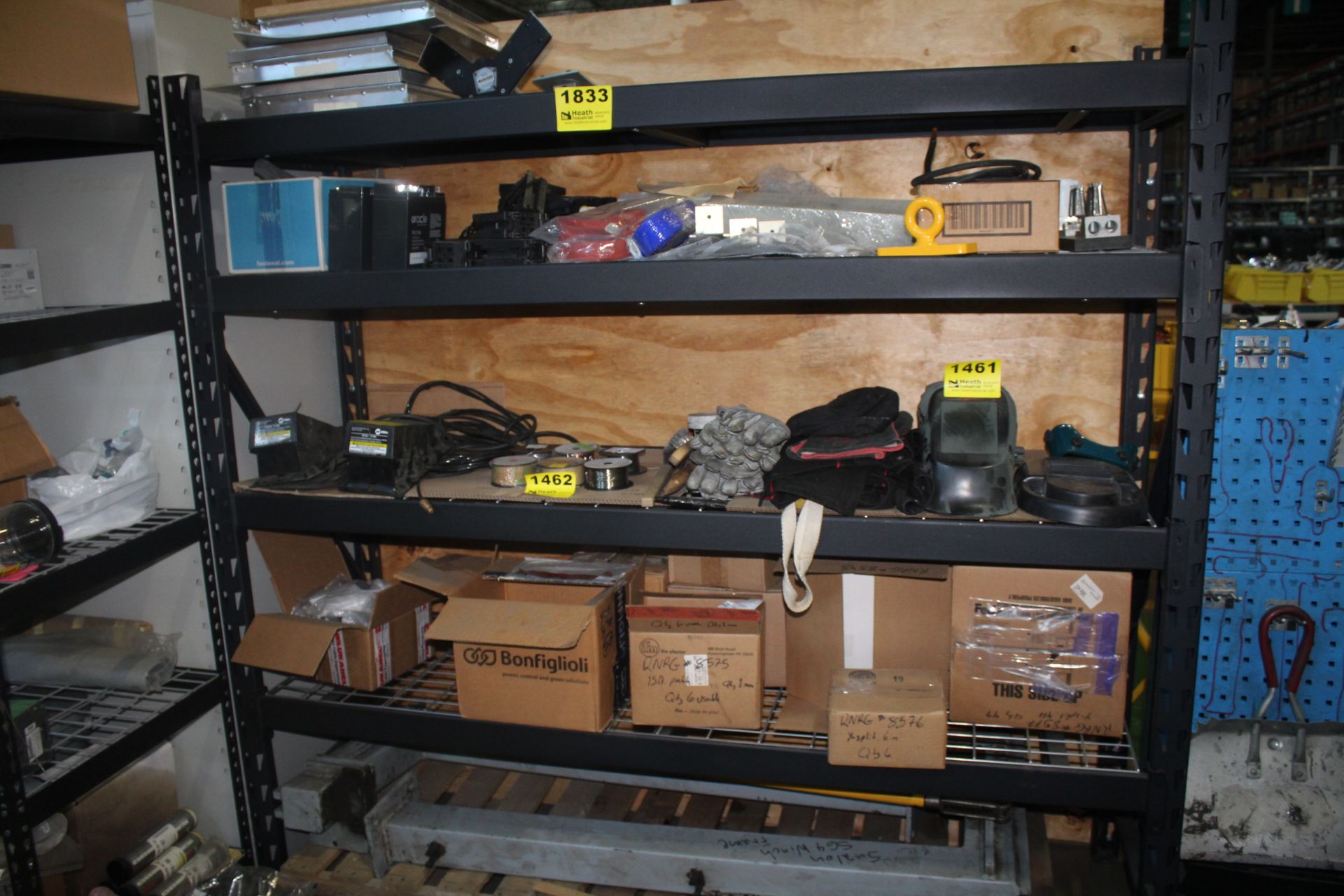 ADJUSTABLE STEEL SHELVING UNIT 76" X 24" X 72" WITH CONTENTS (EXCLUDES PREVIOUSLY LOTTED ITEMS)