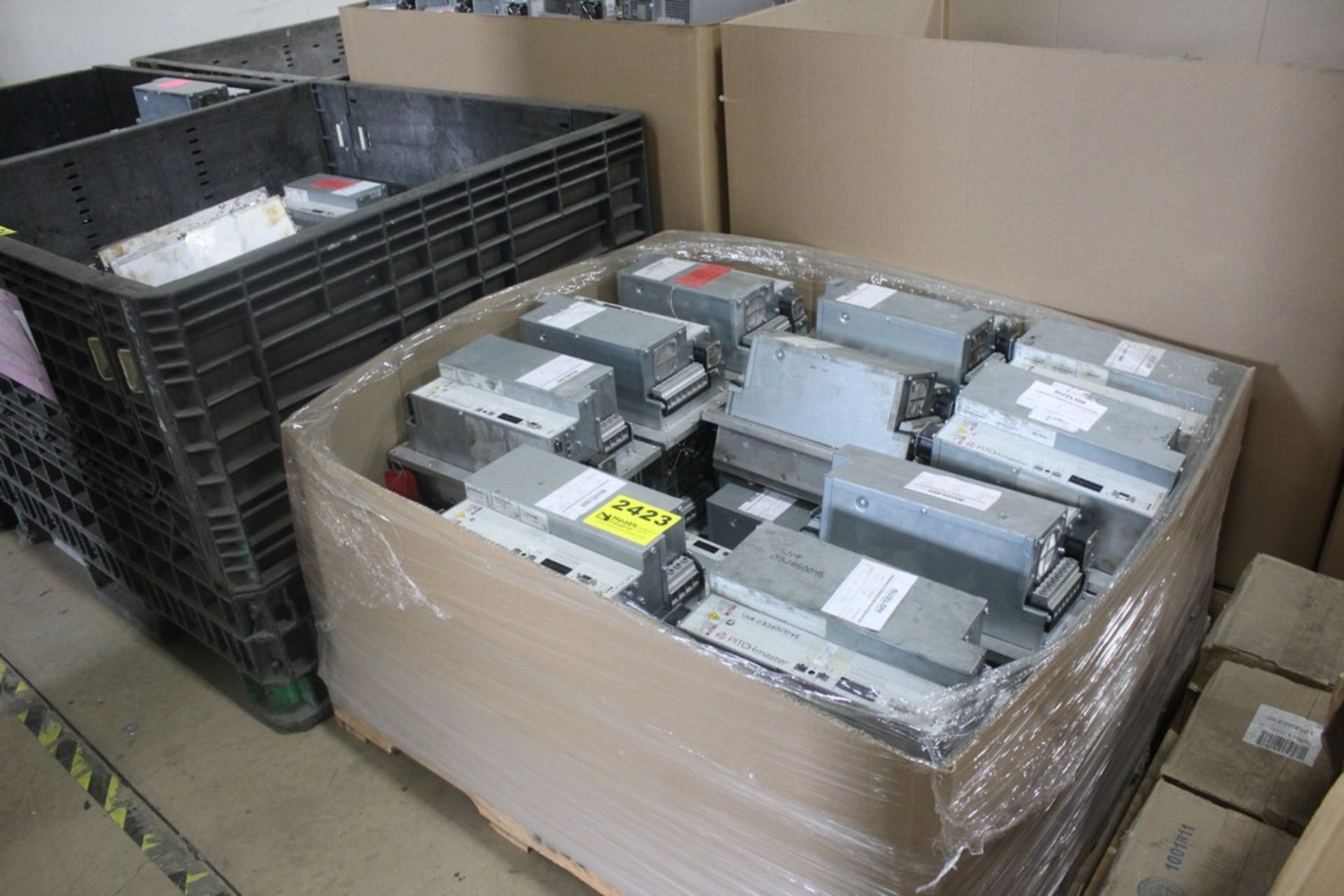 LARGE QUANTITY OF PITCHMASTER CONTROL BOXES IN CRATE