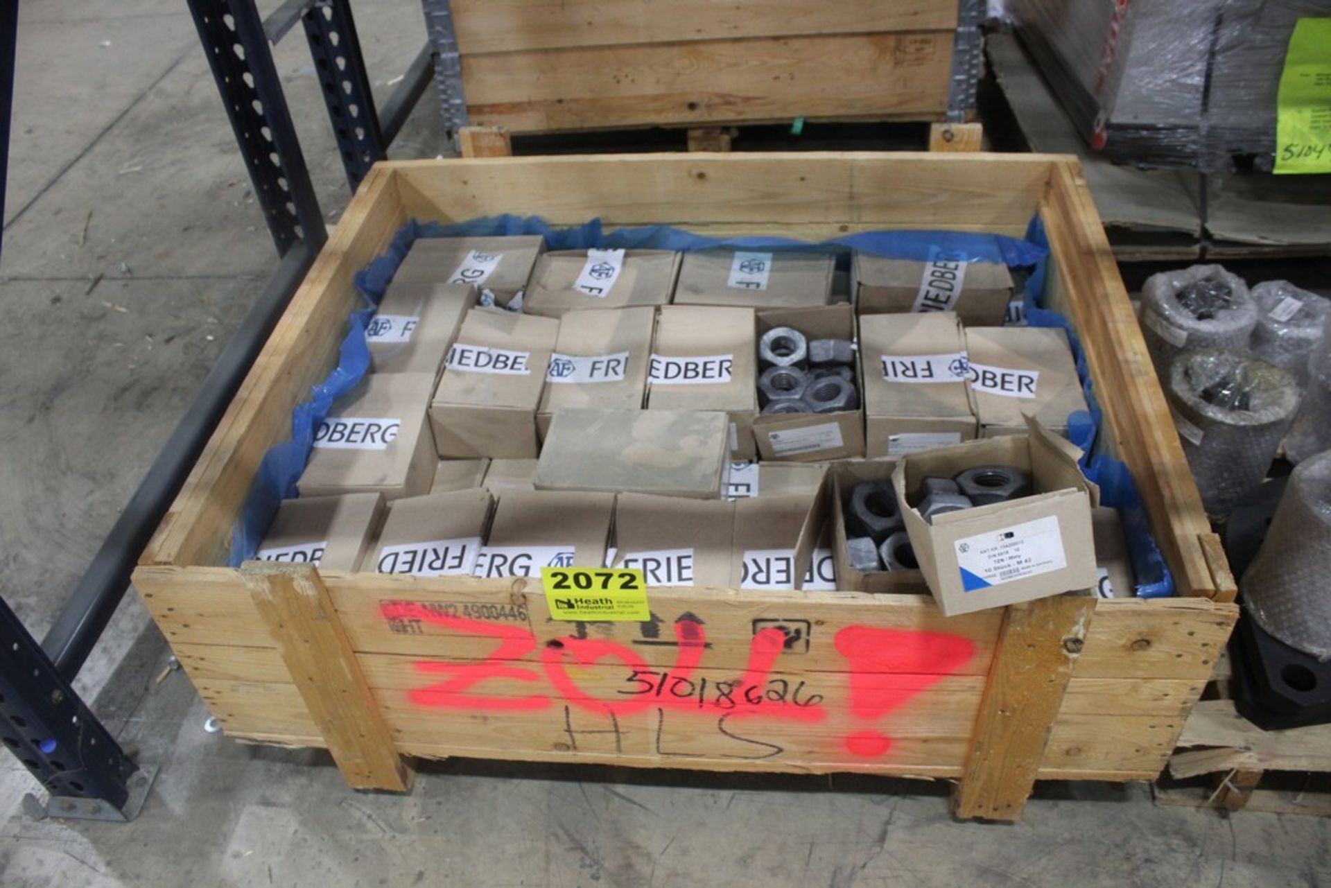 CRATE OF FRIEDBERG M42 GALVANIZED NUTS