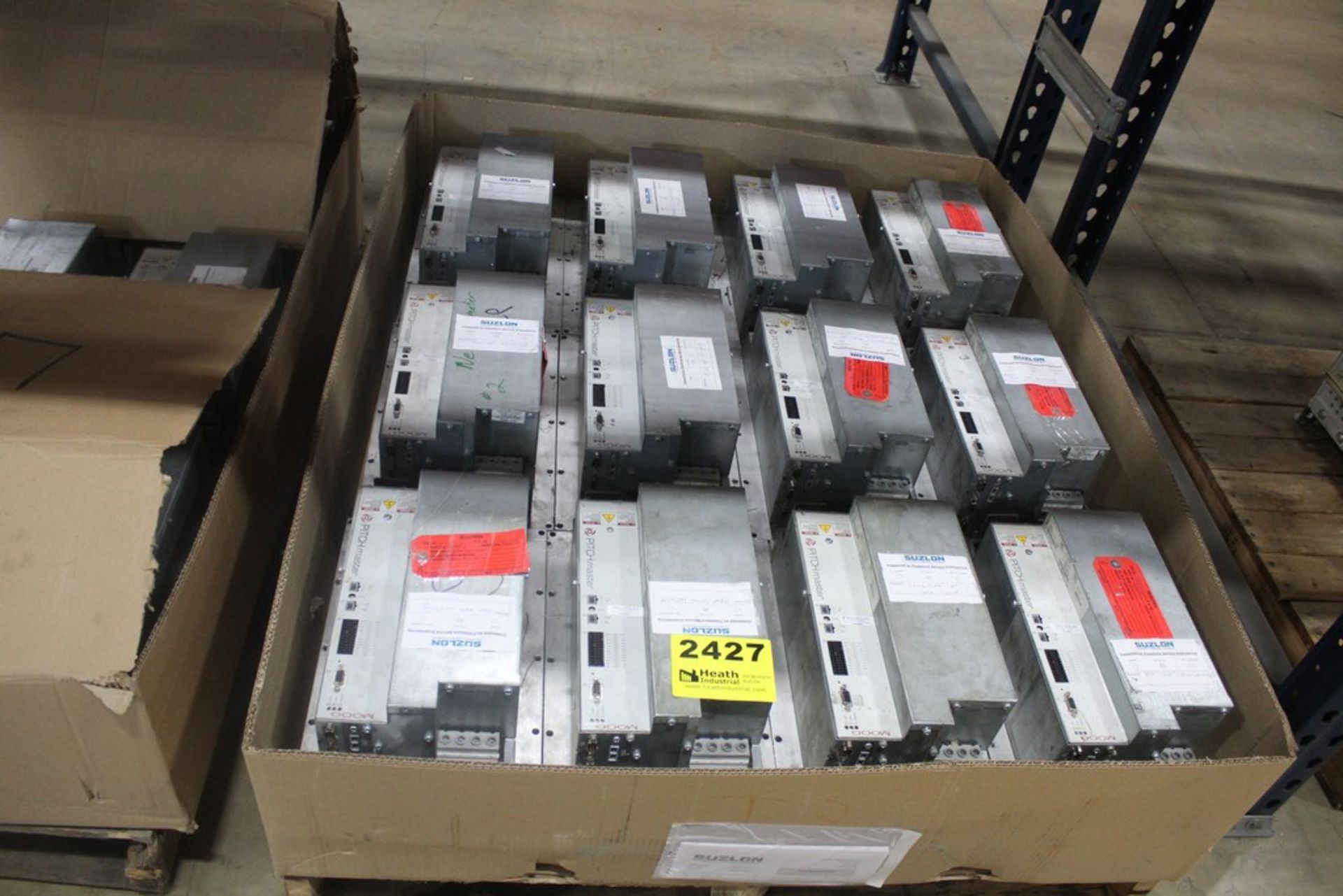 LARGE QUANTITY OF PITCHMASTER CONTROL BOXES ON PALLET