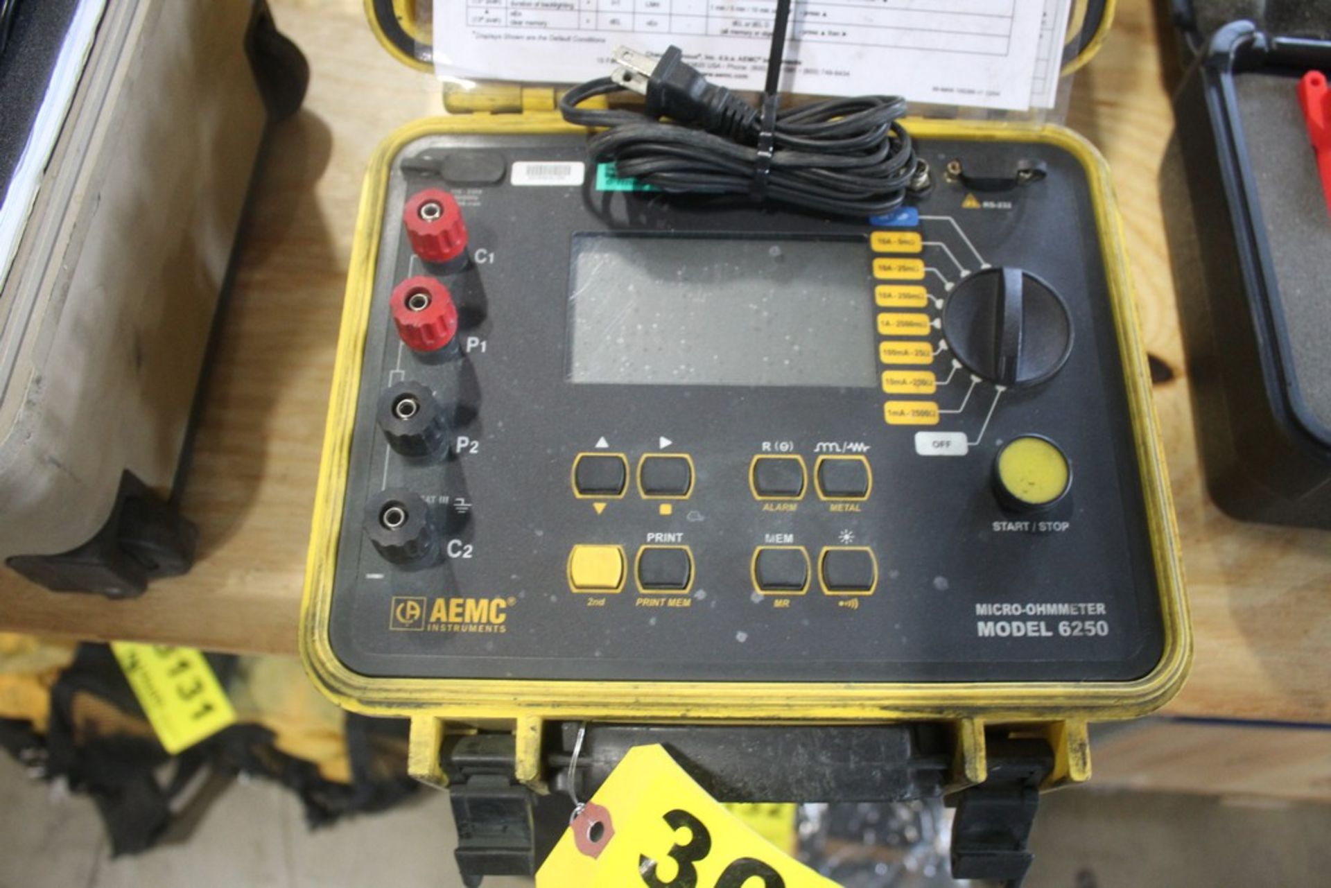 AEMC MODEL 6250 MICRO-OHMMETER - Image 3 of 3