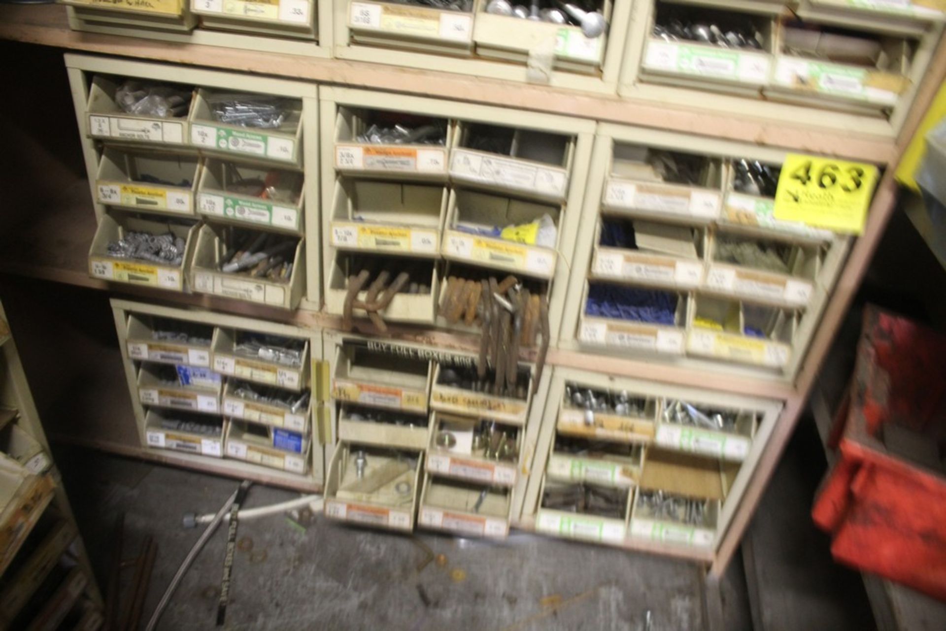 (6) ASSORTED CARDWARE CABINETS WITH CONTENTS