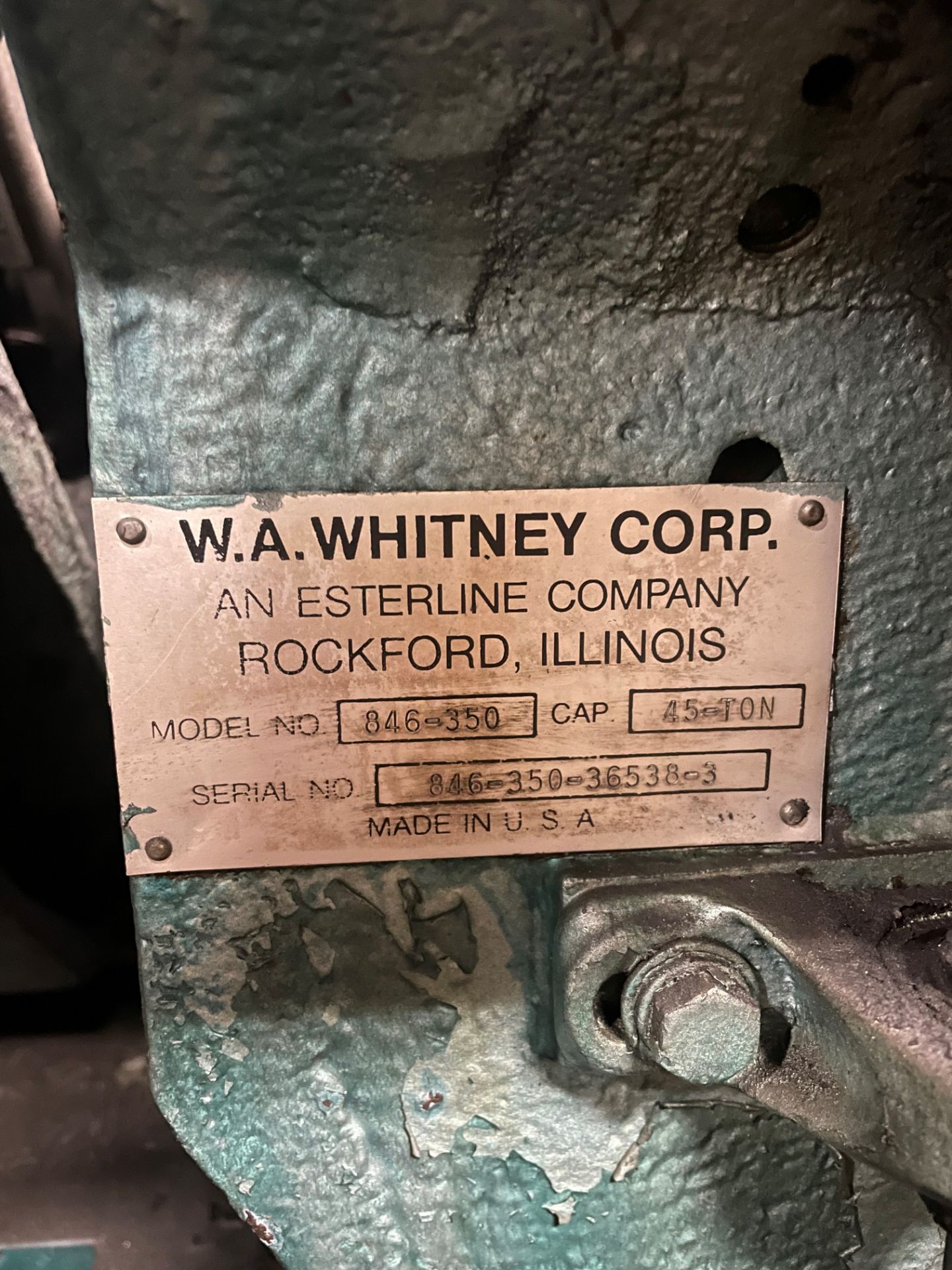 W.A. WHITNEY 45 TON MODEL 845D CNC ANGLEMATIC - Image 2 of 13