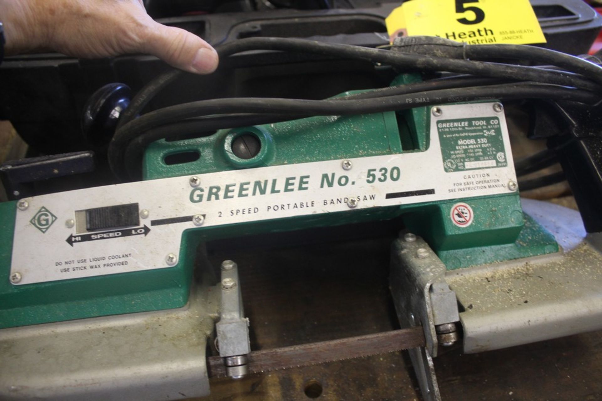 GREENLEE MODEL 530 2 SPEED PORTABLE BAND SAW - Image 2 of 2