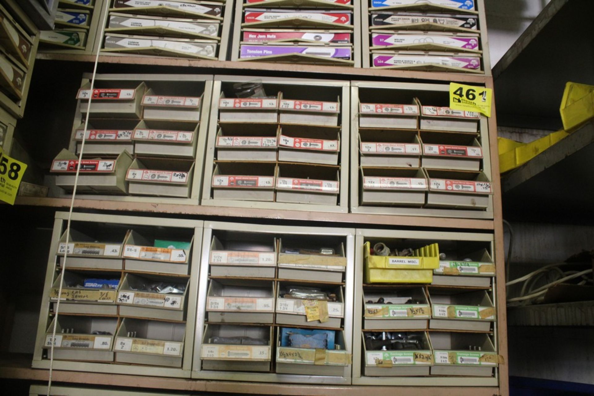 (6) ASSORTED CARDWARE CABINETS WITH CONTENTS