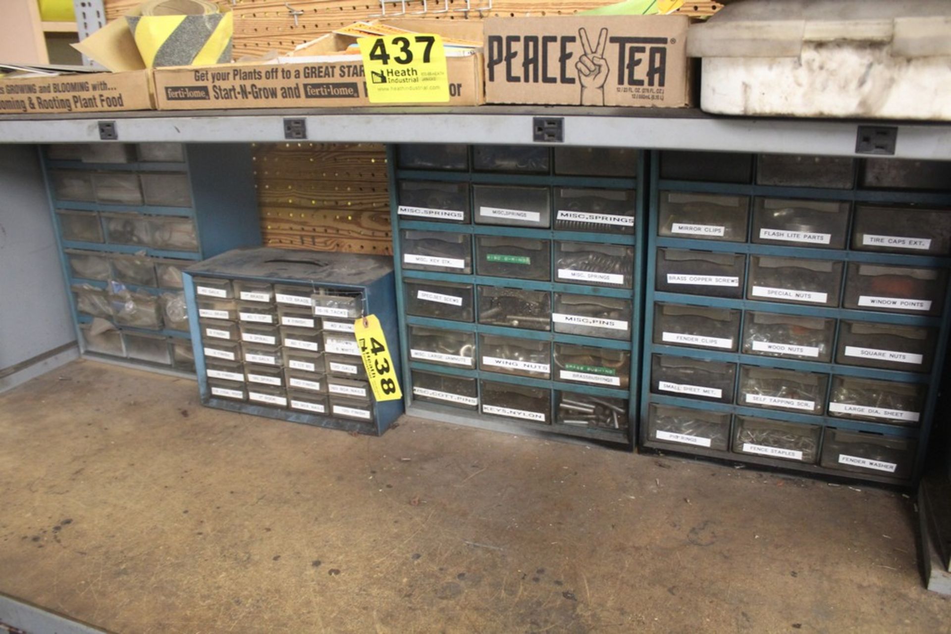 (4) PARTS CABINETS WITH ASSORTED CONTENTS