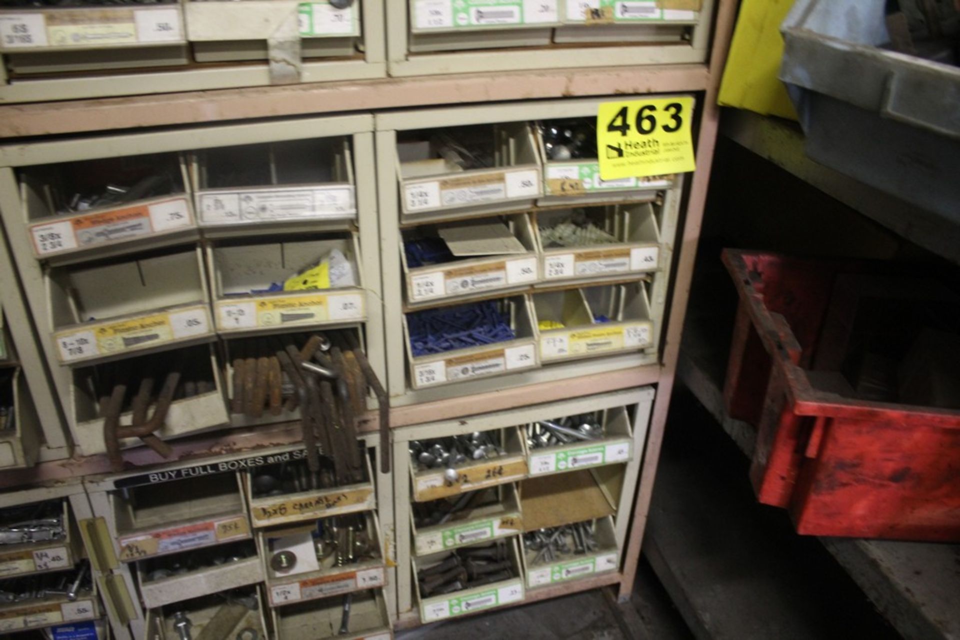 (6) ASSORTED CARDWARE CABINETS WITH CONTENTS - Image 3 of 4