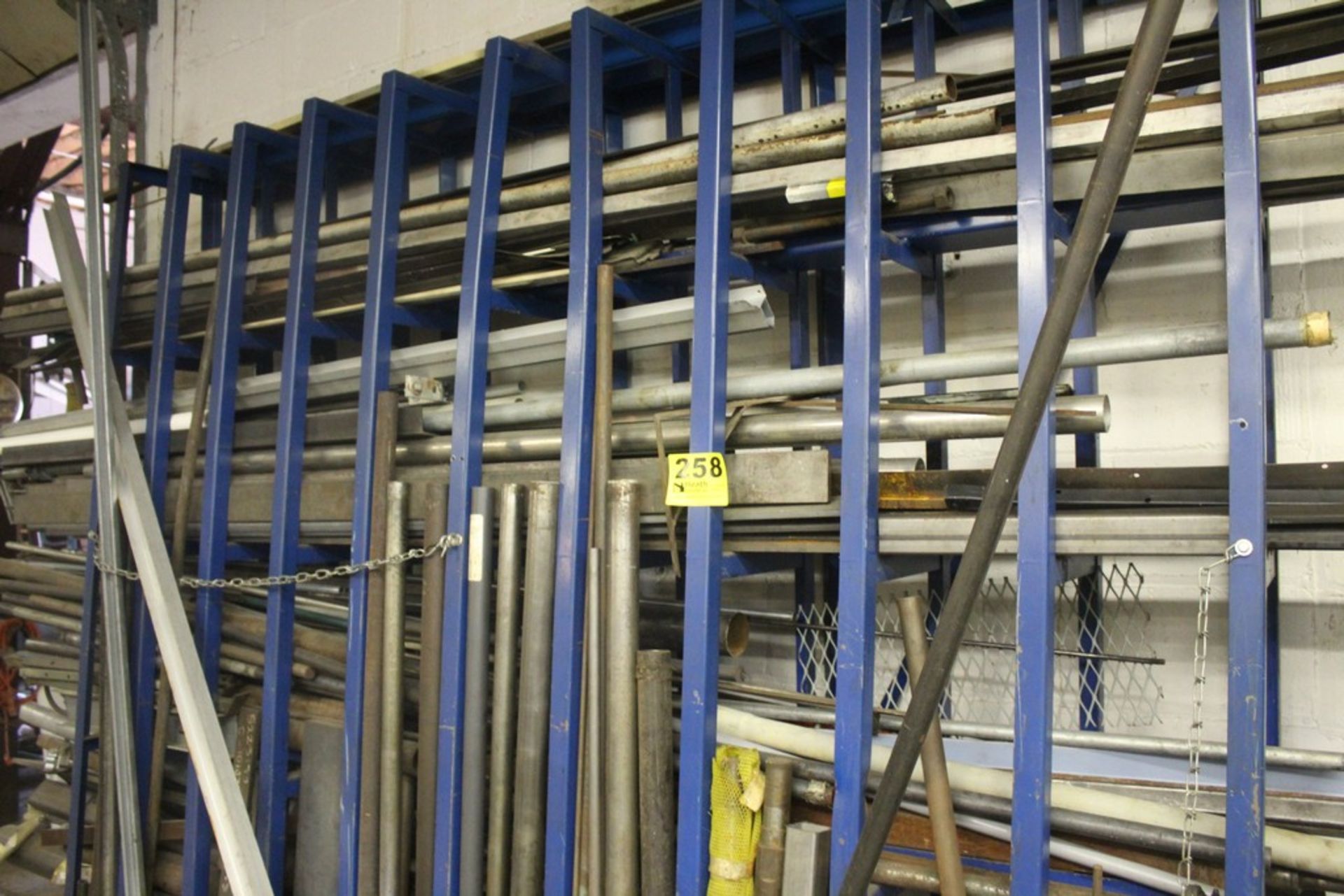 8' X 8' STEEL RACK WITH LARGE QTY OF ASSORTED STEEL STOCK - Image 2 of 4