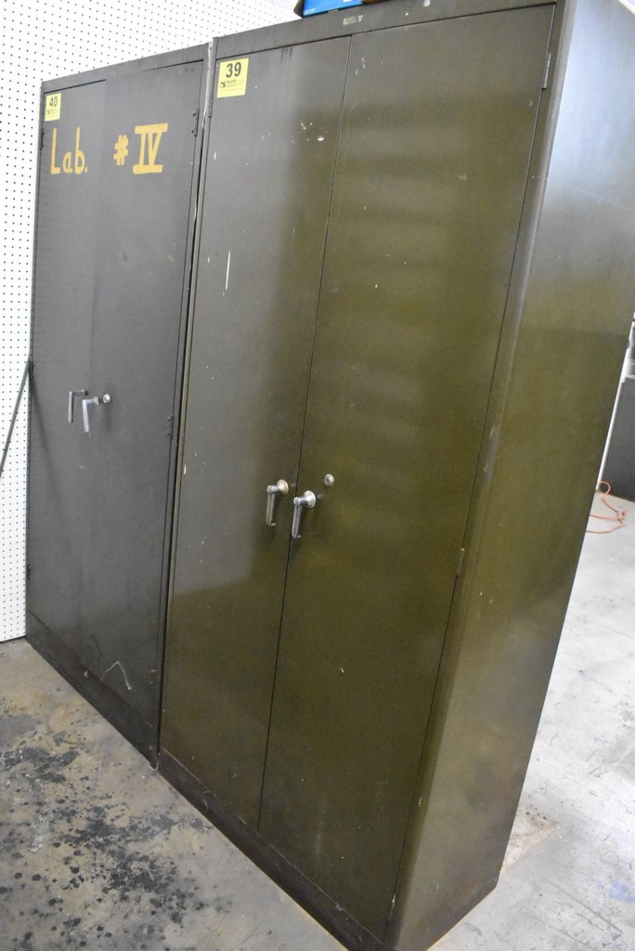 36" X 18" X78" LYON TWO DOOR STEEL STORAGE CABINET WITH CONTENTS