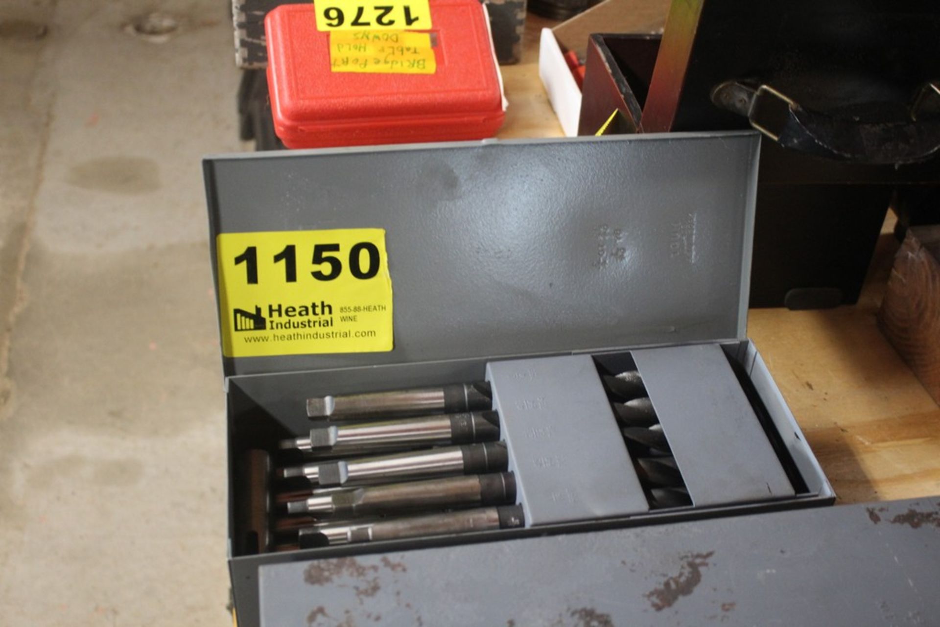 HUOT DRILL INDEX WITH (15) TAPER SHANK DRILL BITS