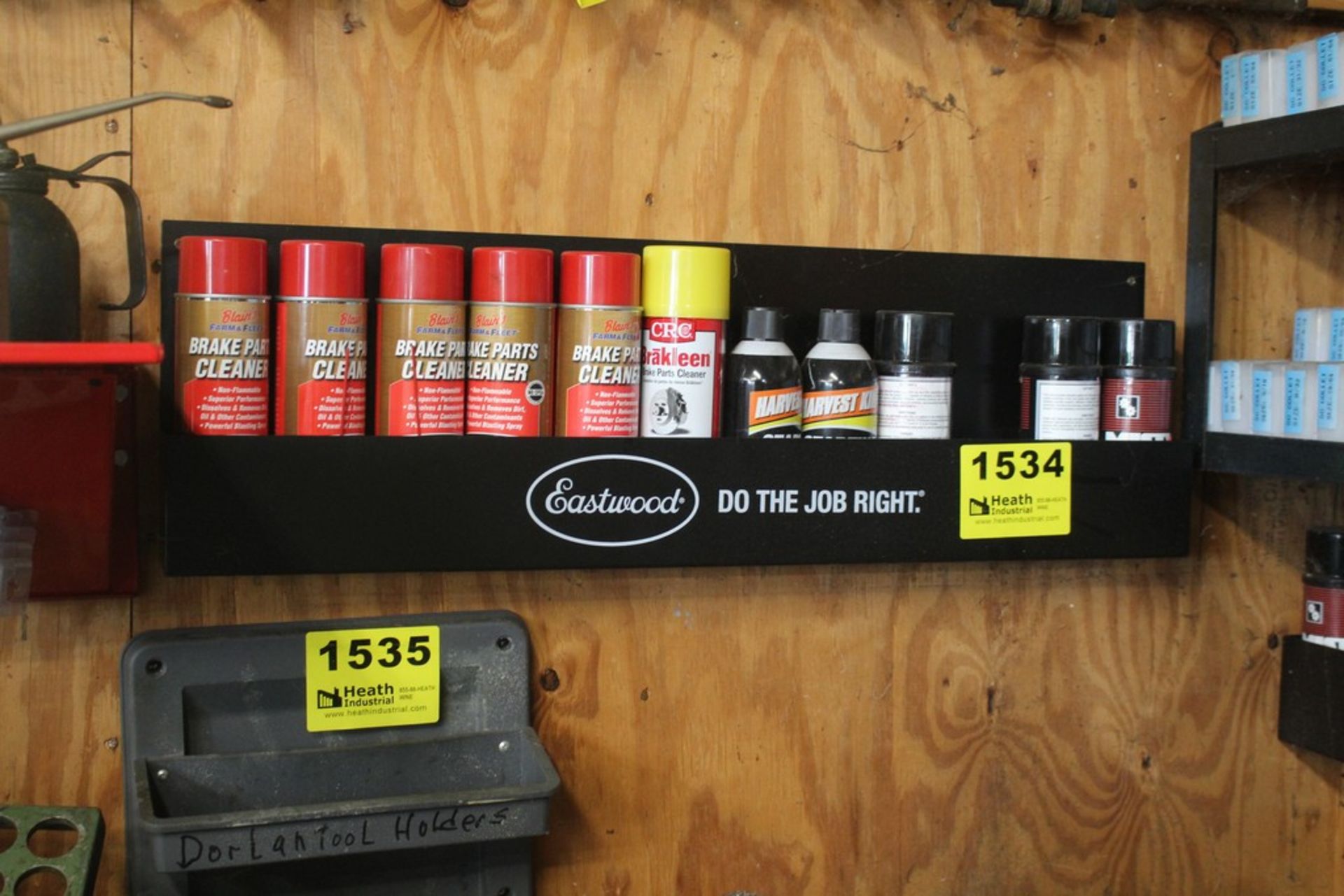 EASTWOOD STORAGE RACK WITH AEROSOLS