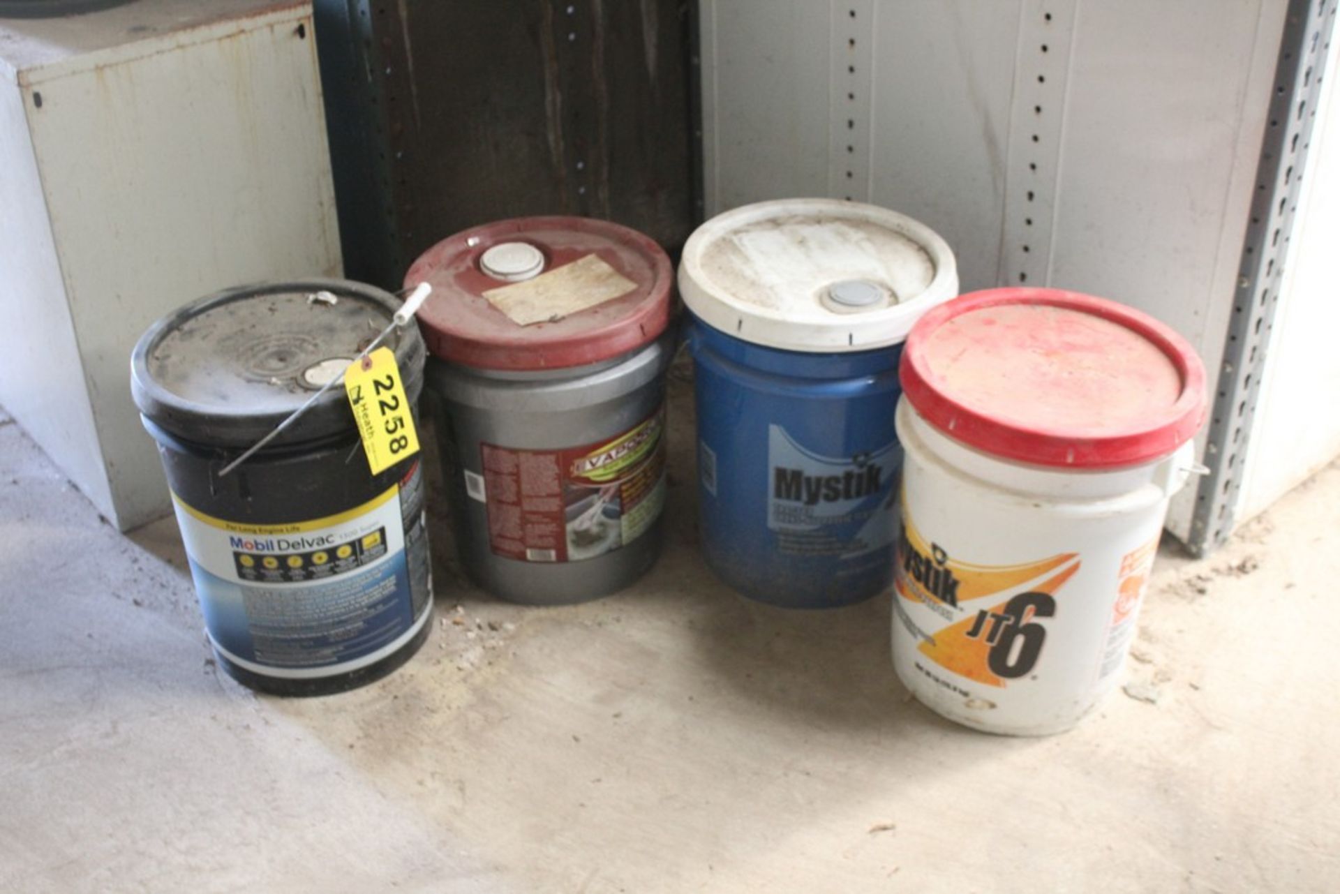 (4) PAILS OF ASSORTED OILS