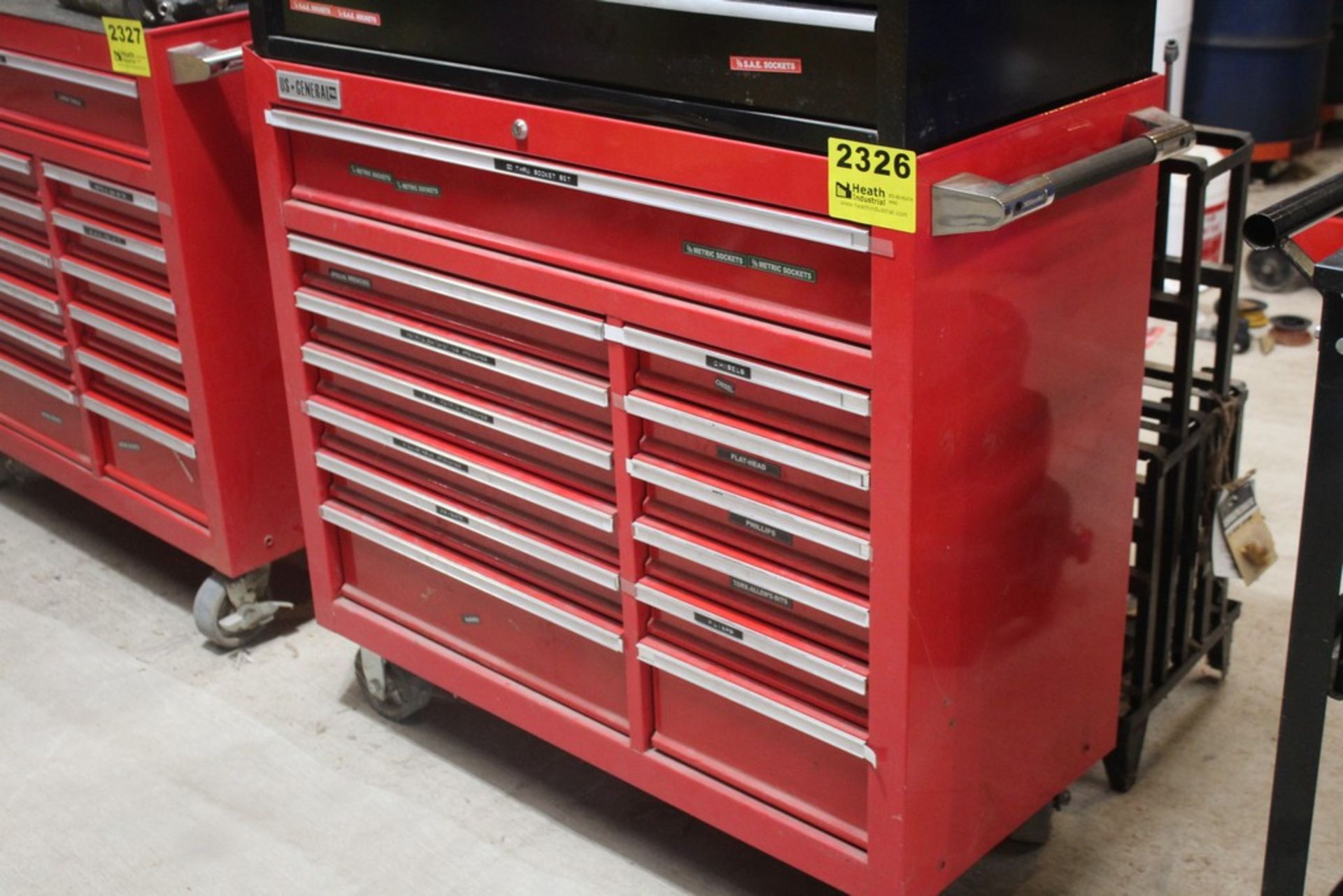 US GENERAL PORTABLE TOOL CHEST, 42" X 18" X 39"