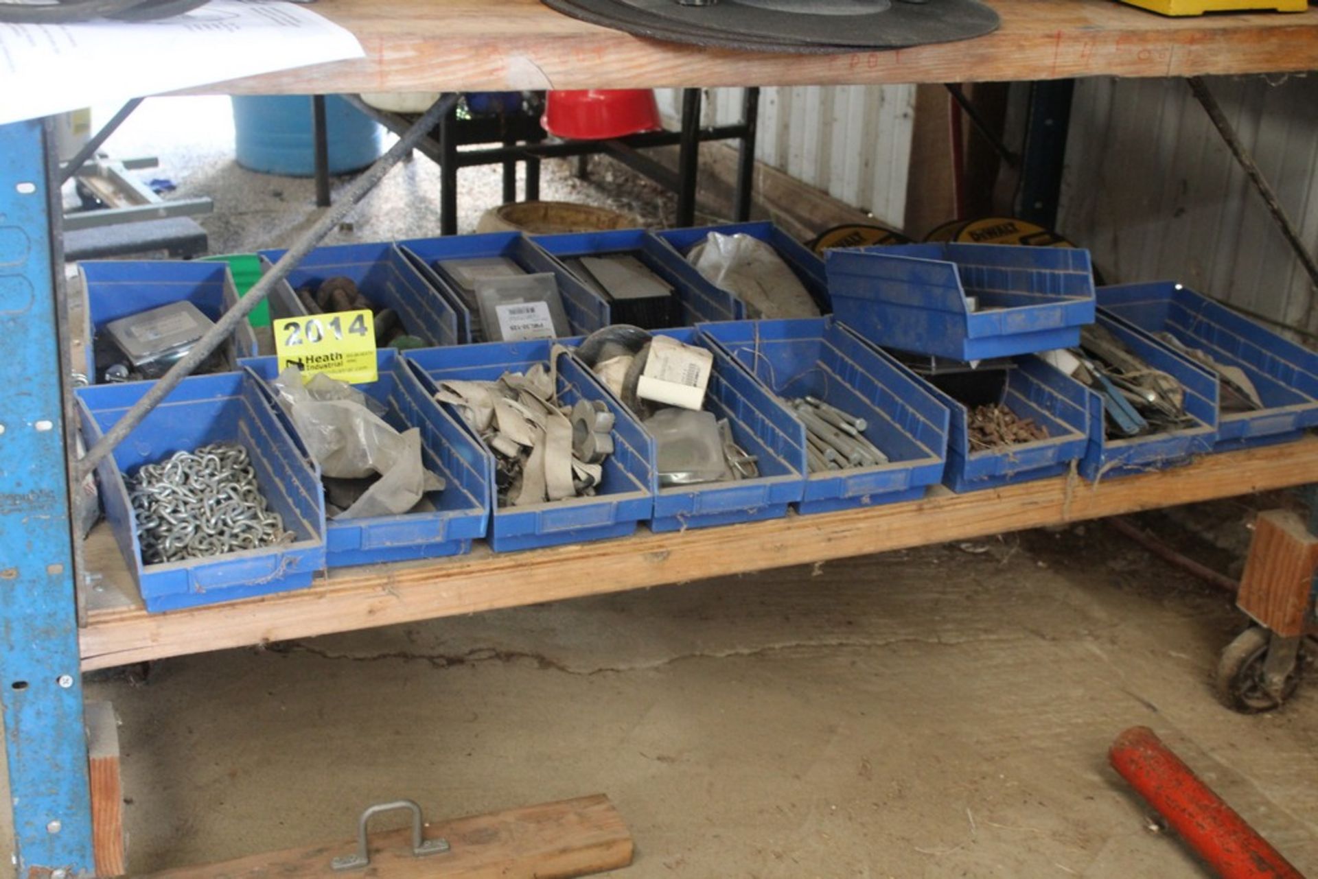 LARGE QTY OF BINS WITH PARTS WITH PARTS & HARDWARE