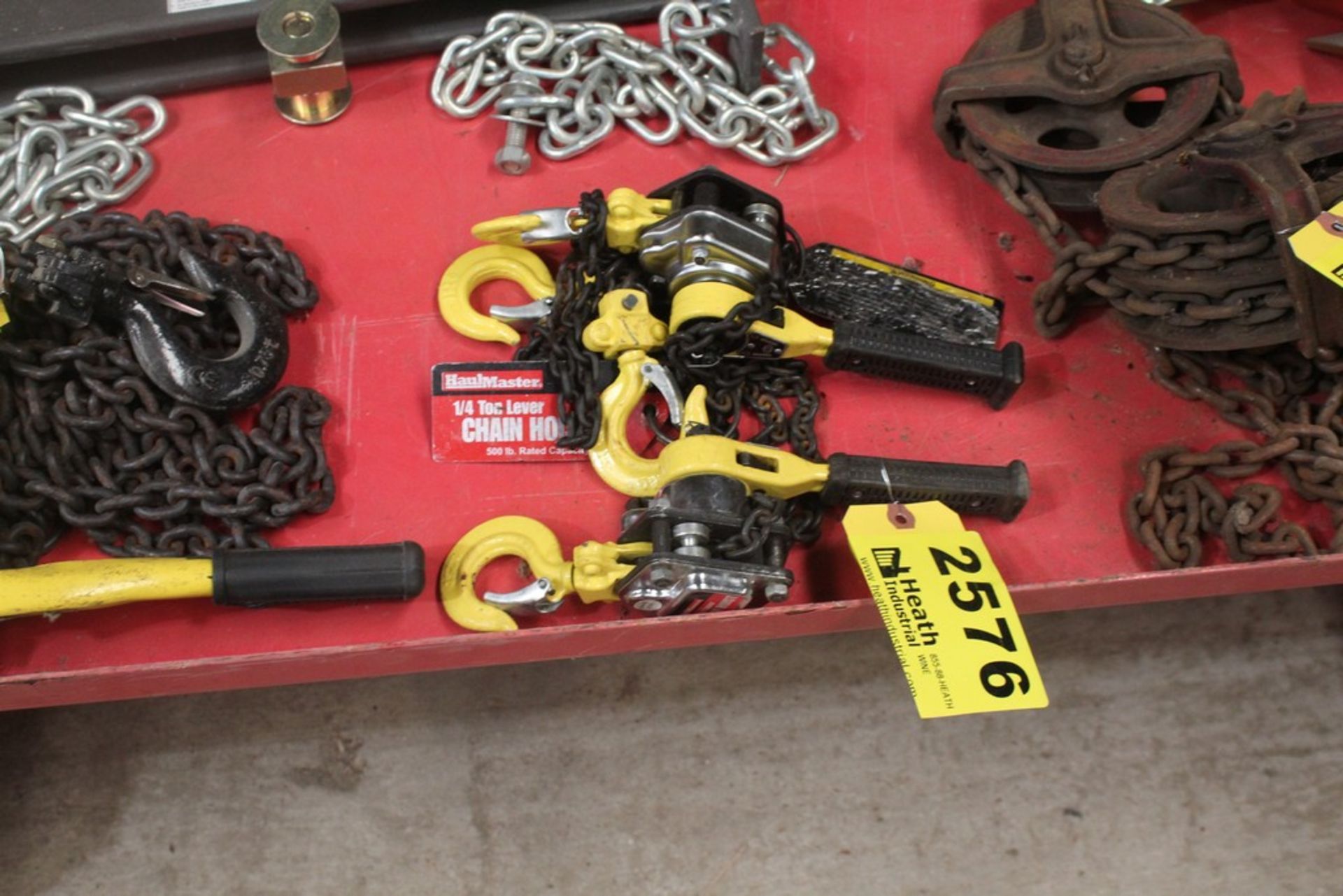 (2) HAUL MASTER 1/4 TON CHAIN LEVER HOISTS