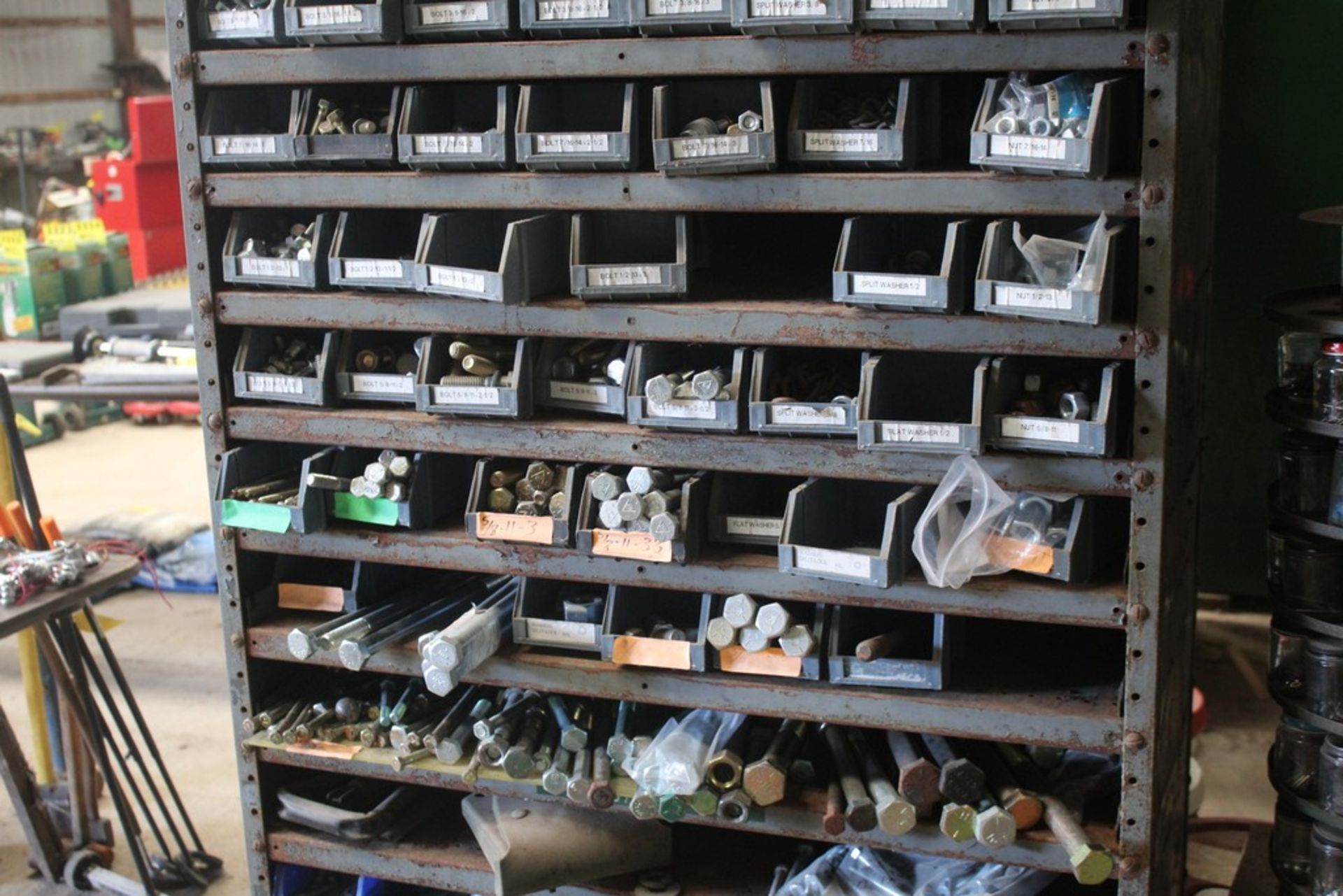 SHELVING UNIT WITH LARGE QTY OF LARGE & SMALL BOLTS, 36" X 18" X 84" - Image 3 of 4