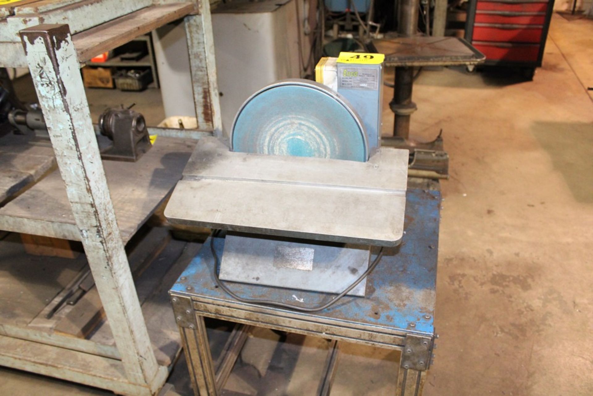 ENCO MODEL 00919118 12" DISC SANDER WITH CART