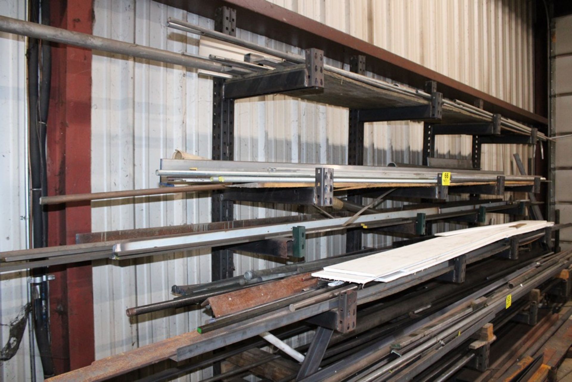 LARGE QTY OF ALUMINUM & STEEL STOCK ON RACK - Image 7 of 7
