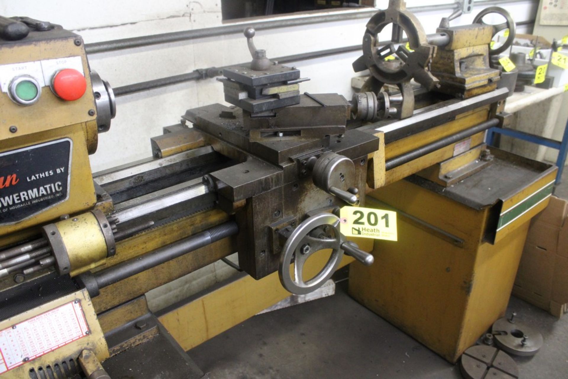 LOGAN/POWERMATIC 14"X40" MODEL 1140016.D4H TOOL ROOM LATHE, S/N 90157, WITH COLLET CHUCK, MINIWIZARD - Image 7 of 8