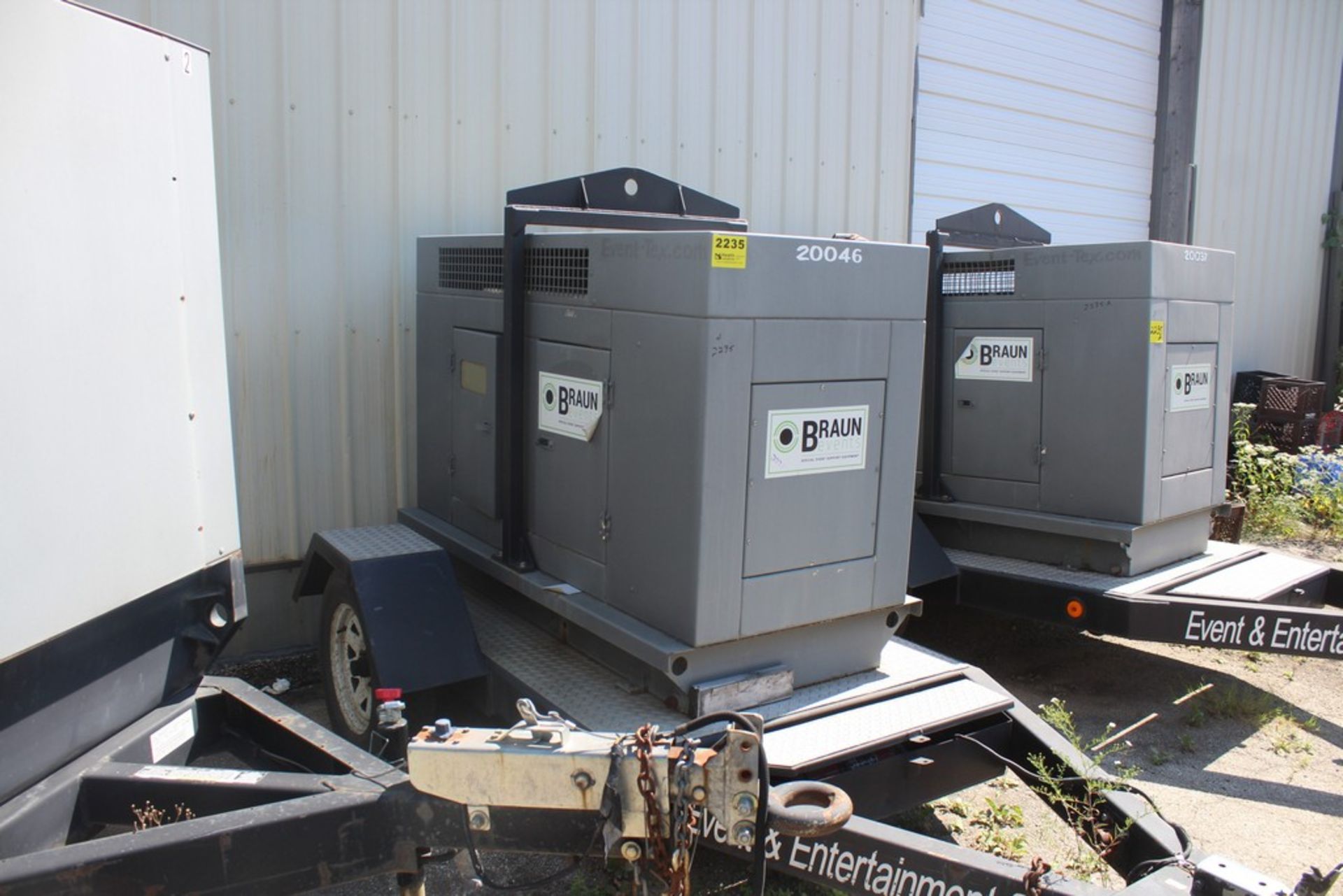 Kohler 58 KW Model 60REOZJBT Generator, s/n 135325-R, 6267 Hours on Meter, on Trailer