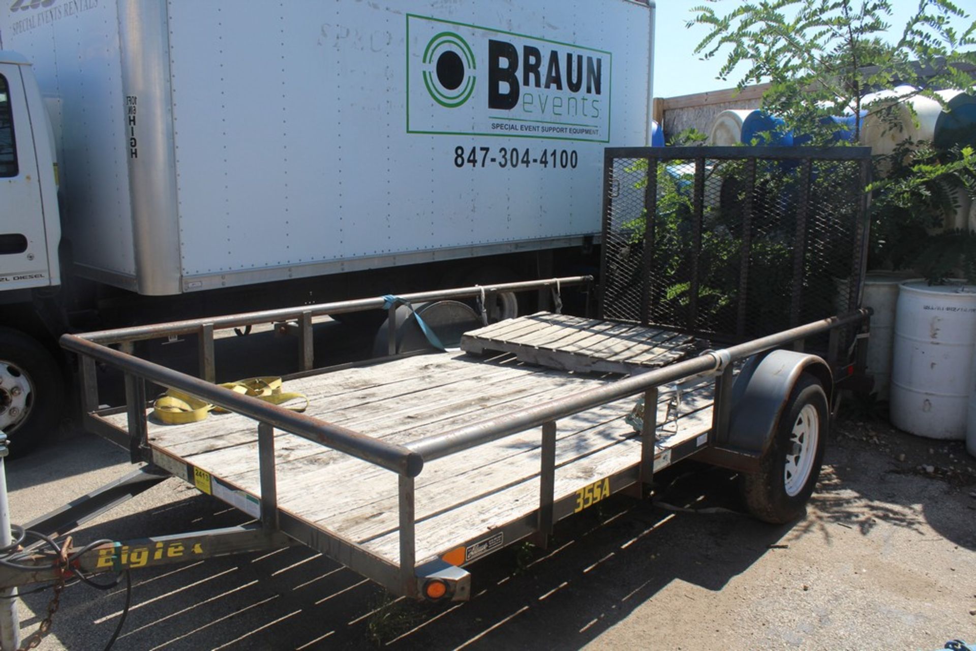 2013 Big Tex 12’ Model 35SA Flat Bed Trailer, VIN: 16VAX1212D2A90085, 78”X12’ Wood Deck, Rear Ramp - Image 2 of 2