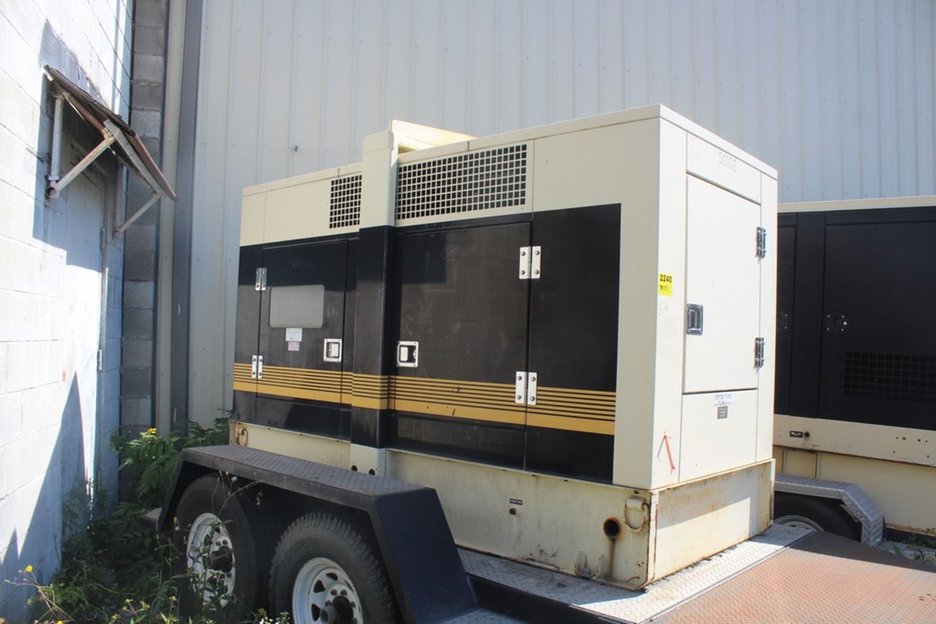 KOHLER 50KW MODEL 50RECZJN TOWABLE GENERATOR, S/N 0698321, 4659 HOURS ON METER, ON TRAILER