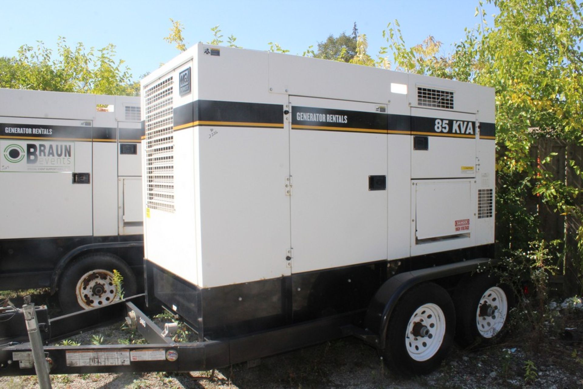 Multiquip 85 KVA / 68 KW Model DCA-85USJ2 Towable Generator, s/n 8401237