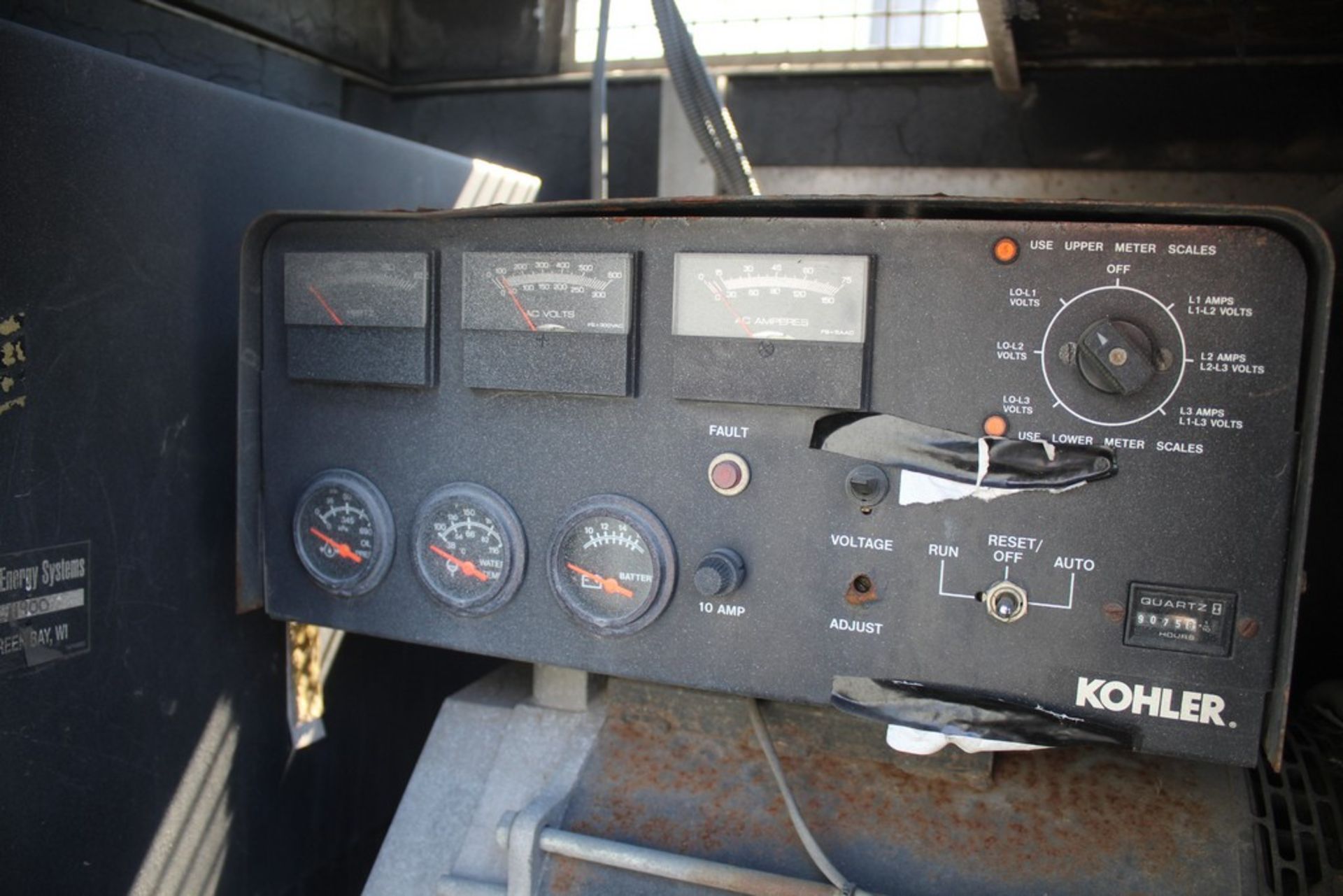 Kohler 58 KW Model 60REOZJBT Generator, s/n 135325-R, 9076 Hours on Meter, on Trailer - Image 3 of 4