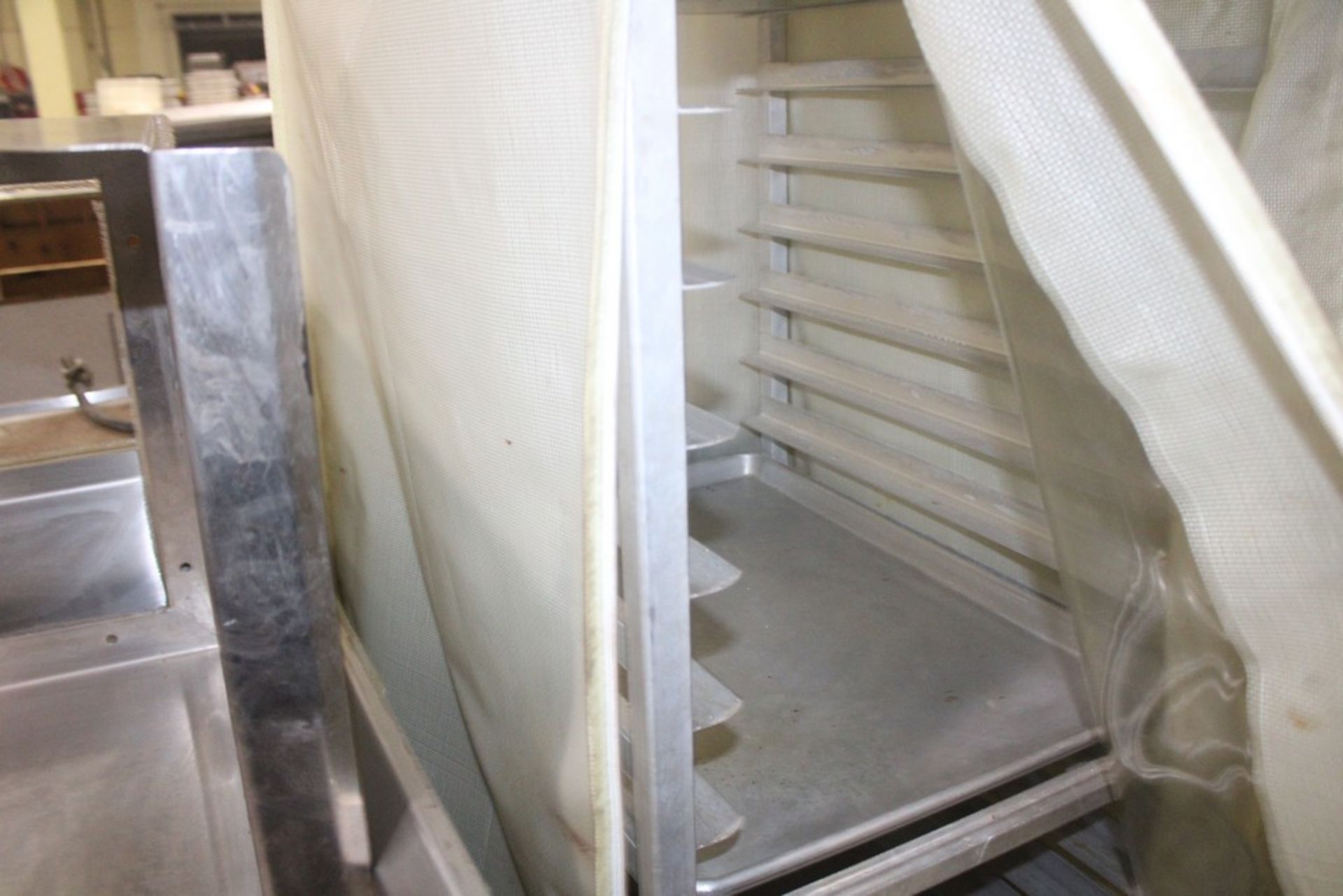 PORTABLE ALUMINUM TRAY STORAGE UNIT WITH COVER - Image 2 of 2
