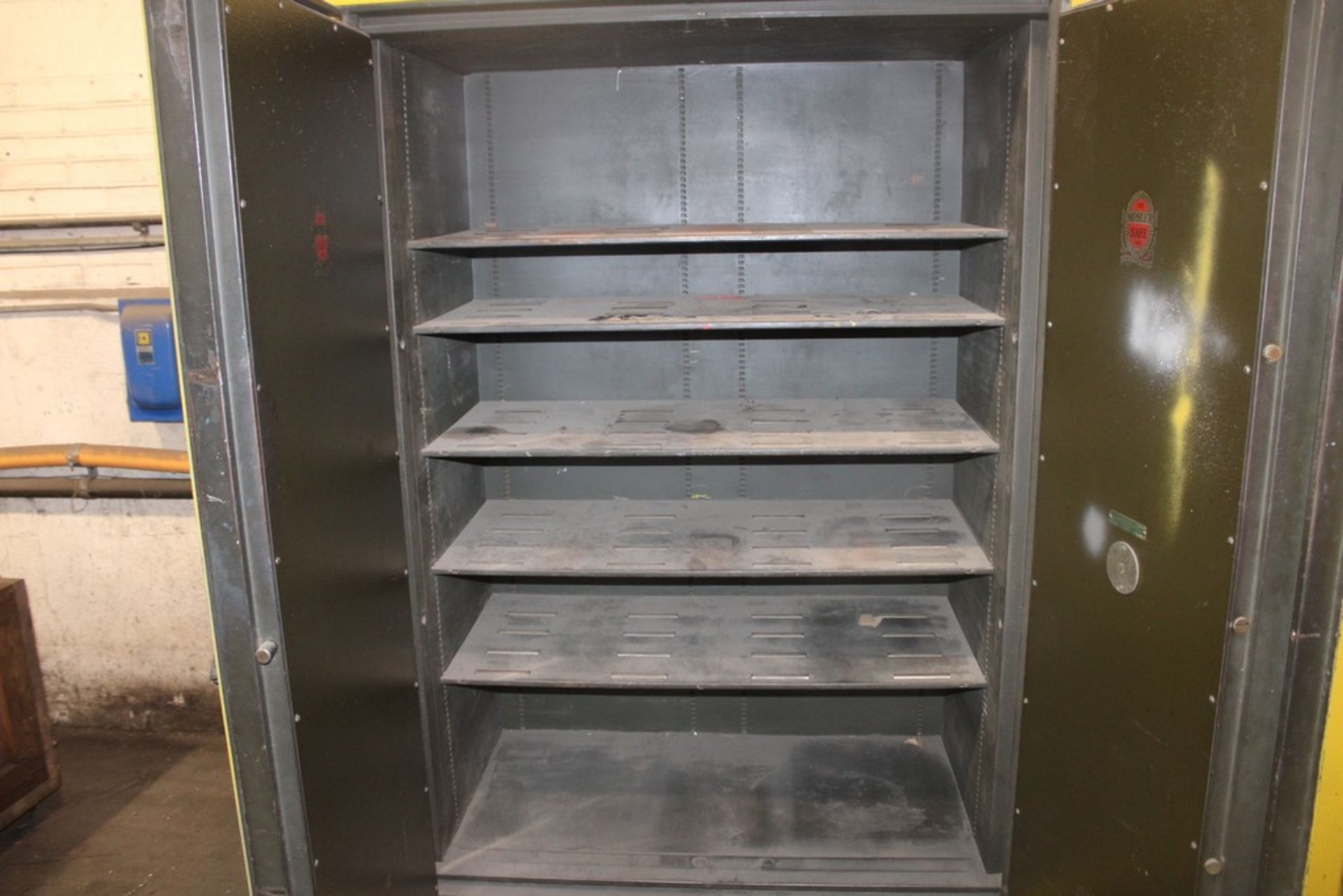 MOSLER TWO DOOR STEEL KEYED SAFE 48" X 27" X 73" - Image 2 of 4